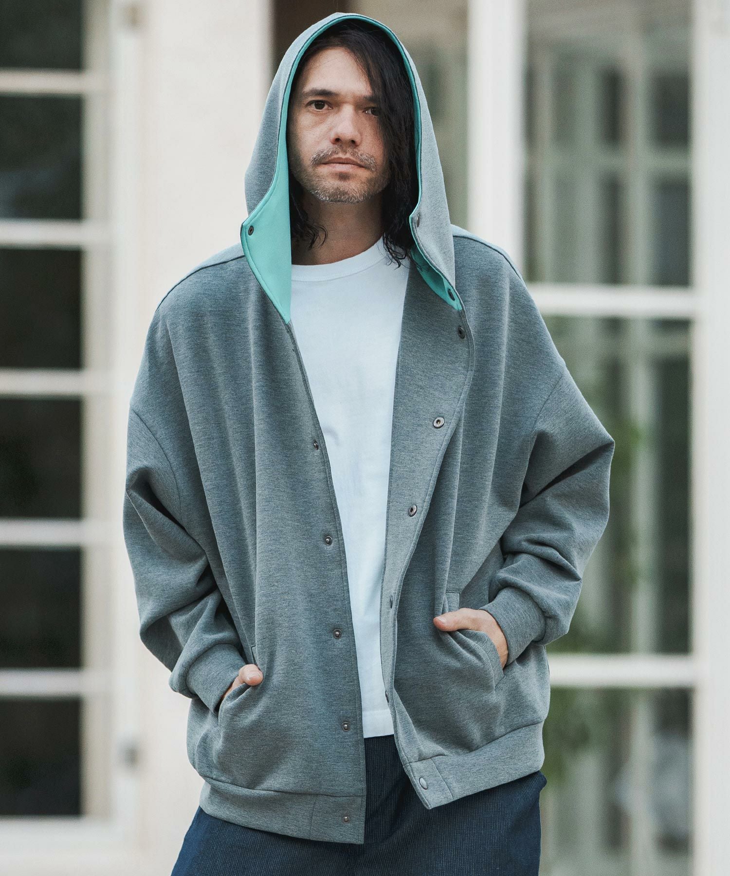 50%OFF【CAMBIO(カンビオ)】Color SchemeCardboard Knit Hood Jacket