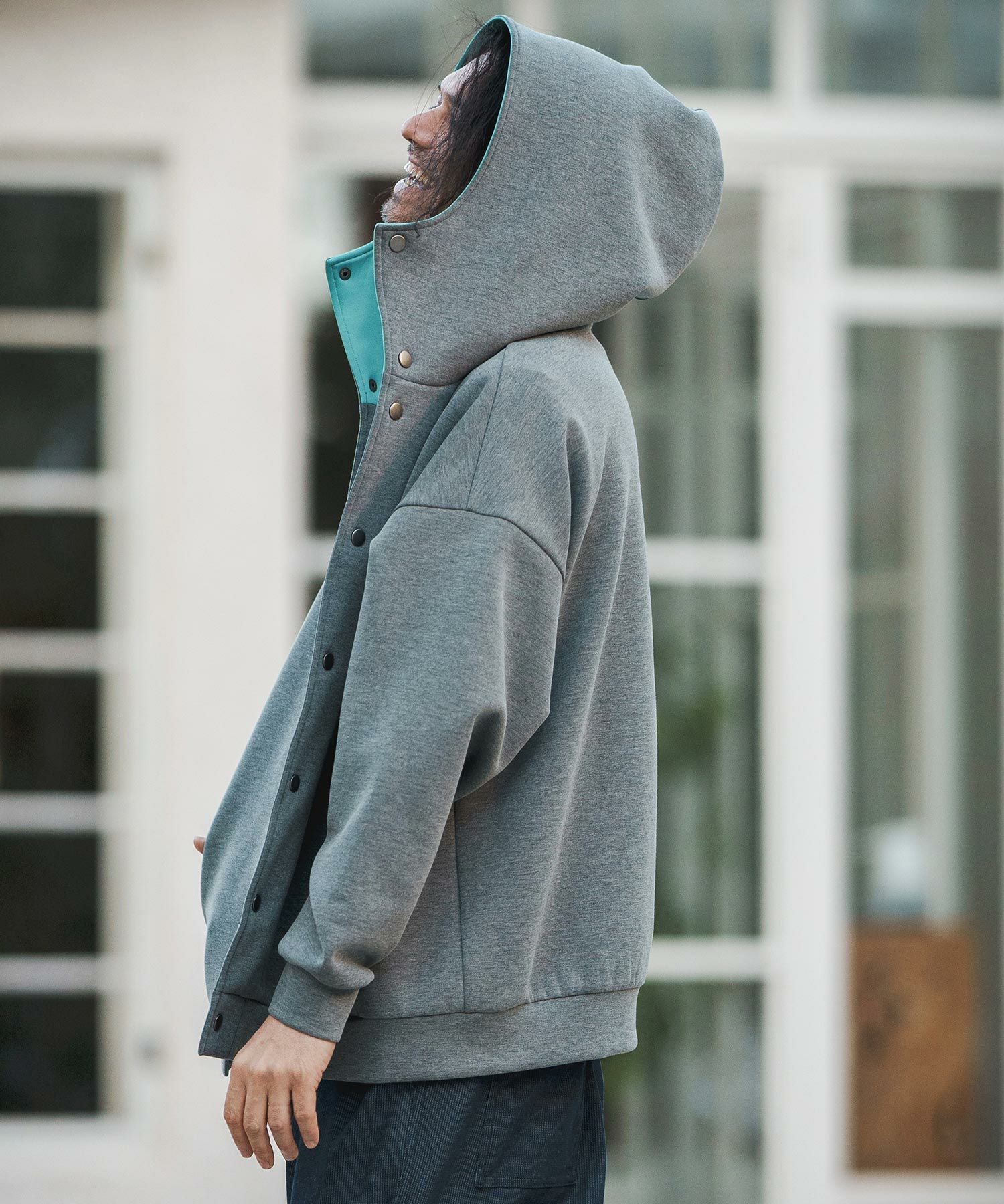 ジャケット・アウター yummmy 50%OFF【CAMBIO(カンビオ)】Color SchemeCardboard Knit Hood Jacket