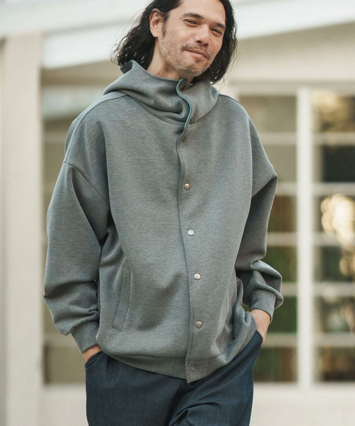 50%OFF【CAMBIO(カンビオ)】Color SchemeCardboard Knit Hood Jacket