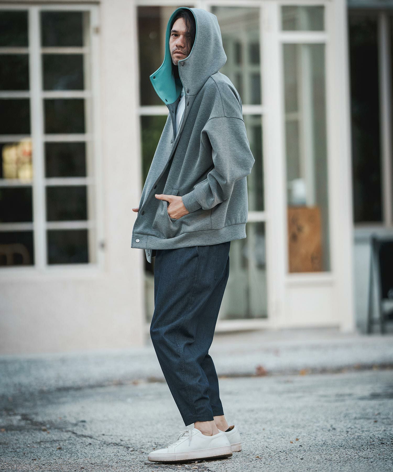50%OFF【CAMBIO(カンビオ)】Color SchemeCardboard Knit Hood Jacket