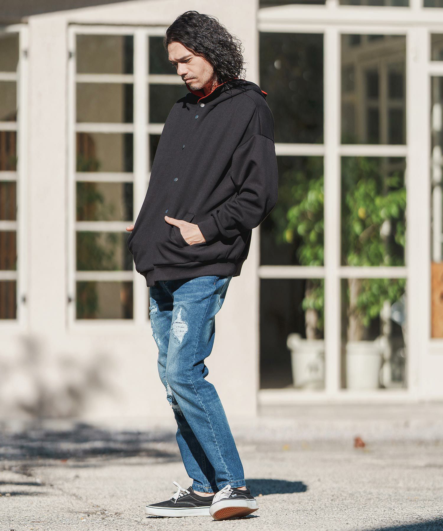 50%OFF【CAMBIO(カンビオ)】Color SchemeCardboard Knit Hood Jacket