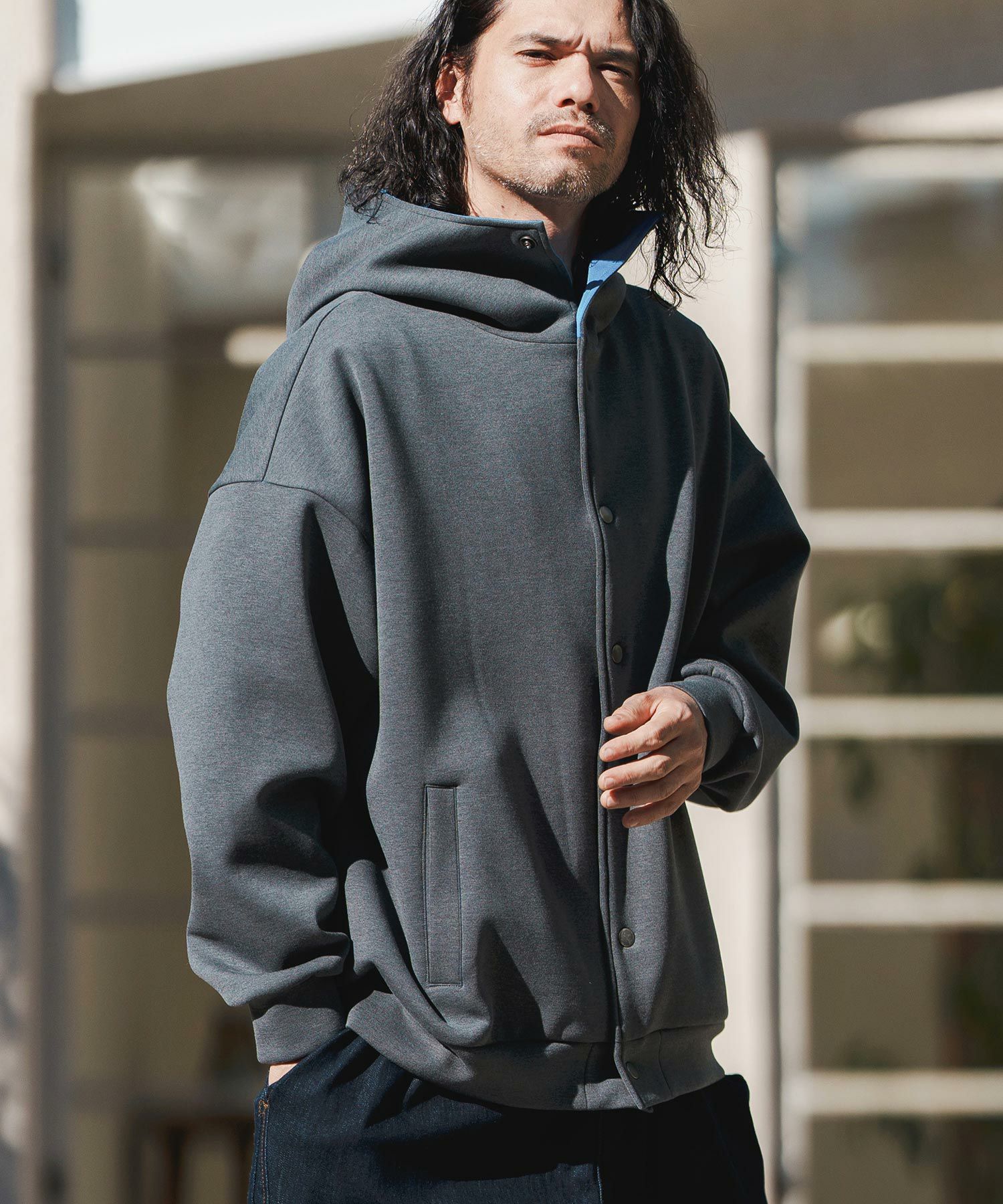 50%OFF【CAMBIO(カンビオ)】Color SchemeCardboard Knit Hood Jacket