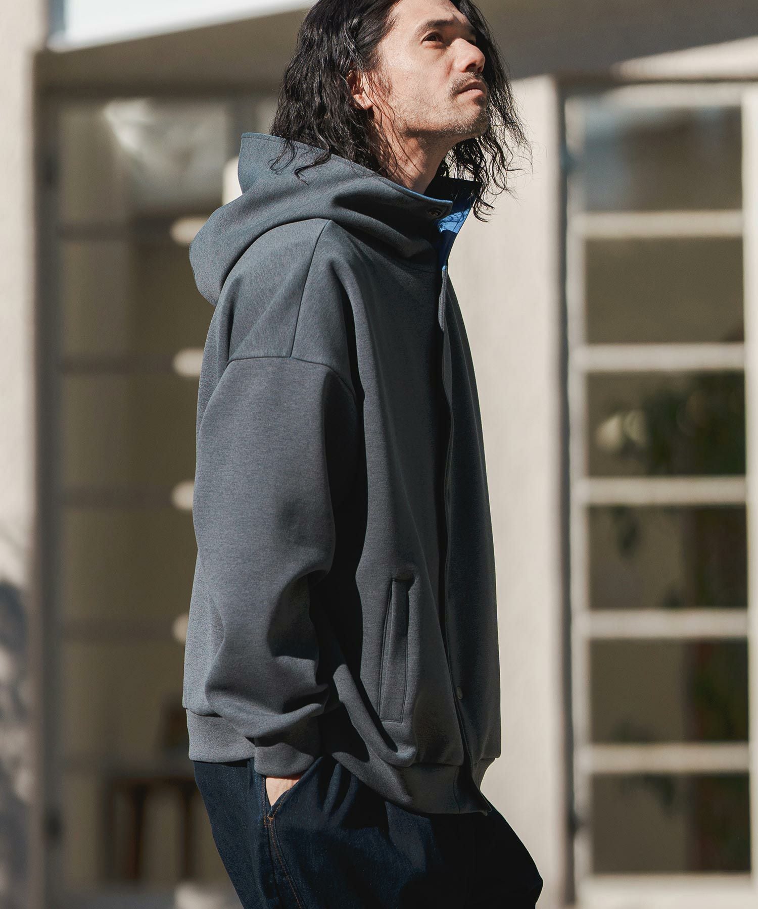 diagram、ブルゾン 50%OFF【CAMBIO(カンビオ)】Color SchemeCardboard Knit Hood Jacket