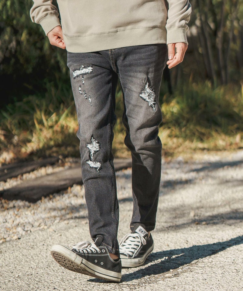 50%OFF【CAMBIO(カンビオ)】 11oz Damage Stretch Denim Pants デニム 