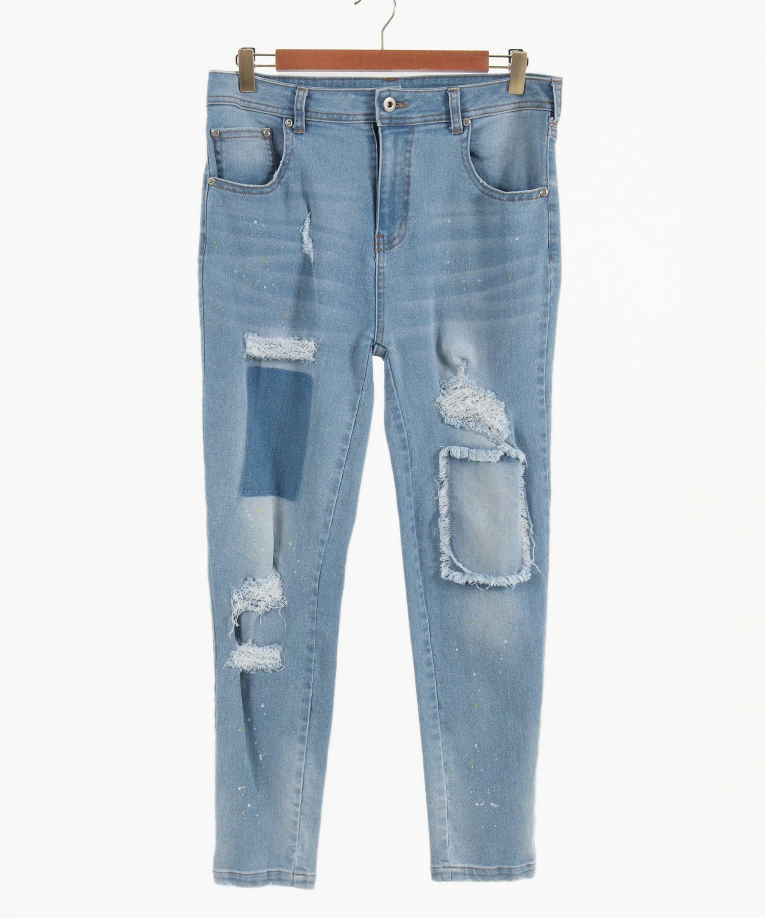 【 専用品 】 30%OFF【CAMBIO(カンビオ)】11oz Damage Paint Stretch Denim Pants