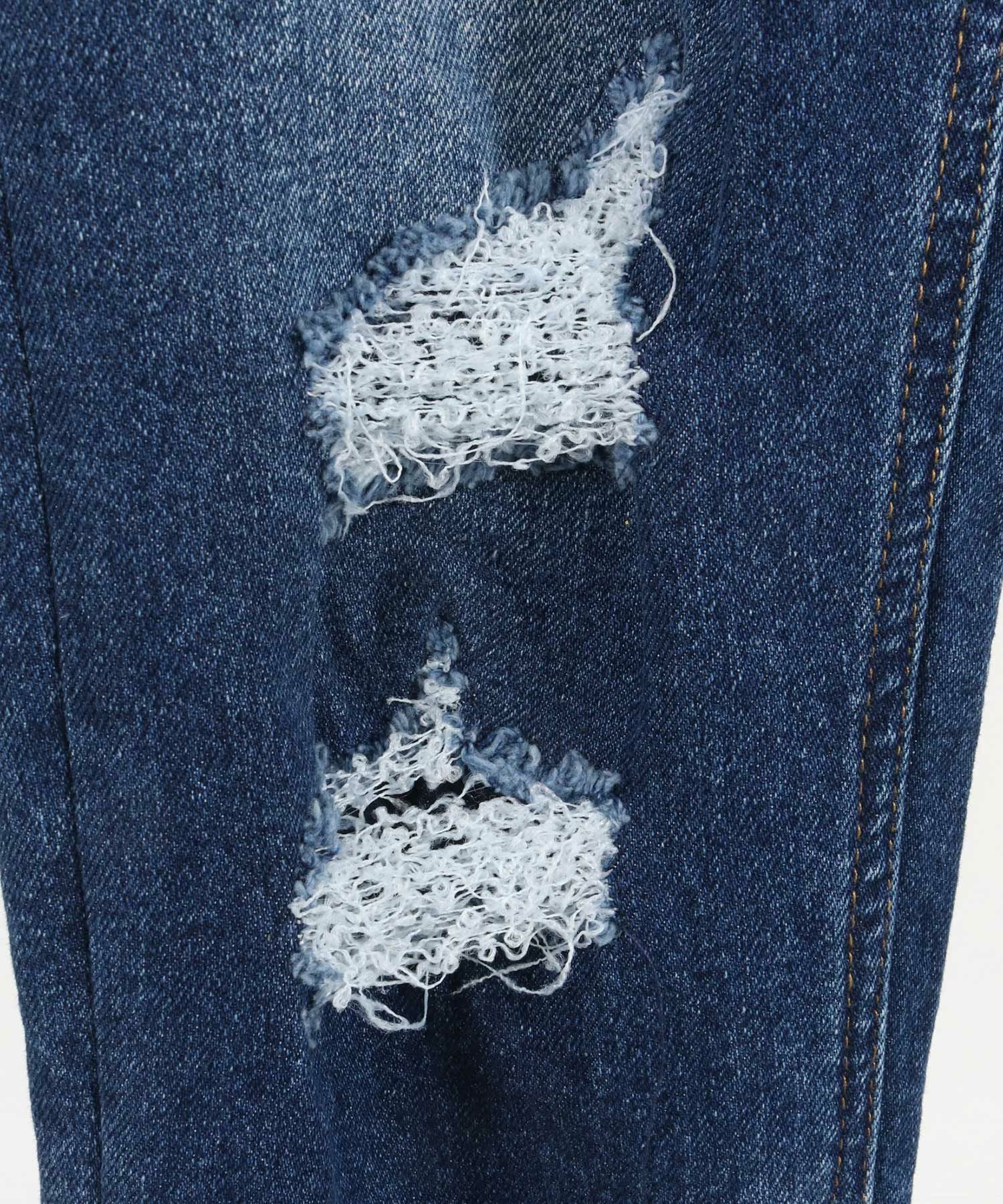 30%OFF【CAMBIO(カンビオ)】11oz Damage Paint Stretch Denim Pants