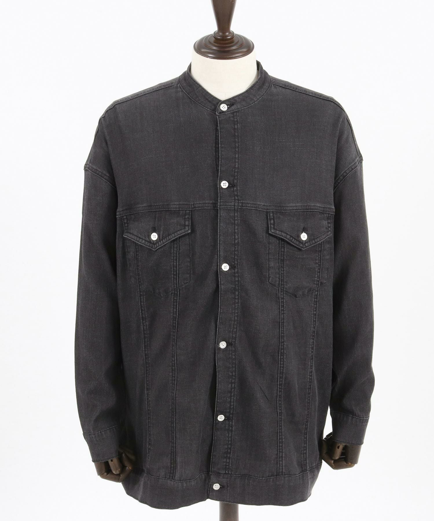 50%OFF【CAMBIO(カンビオ)】 Indigo Relax Oversize Jacket Shirts G