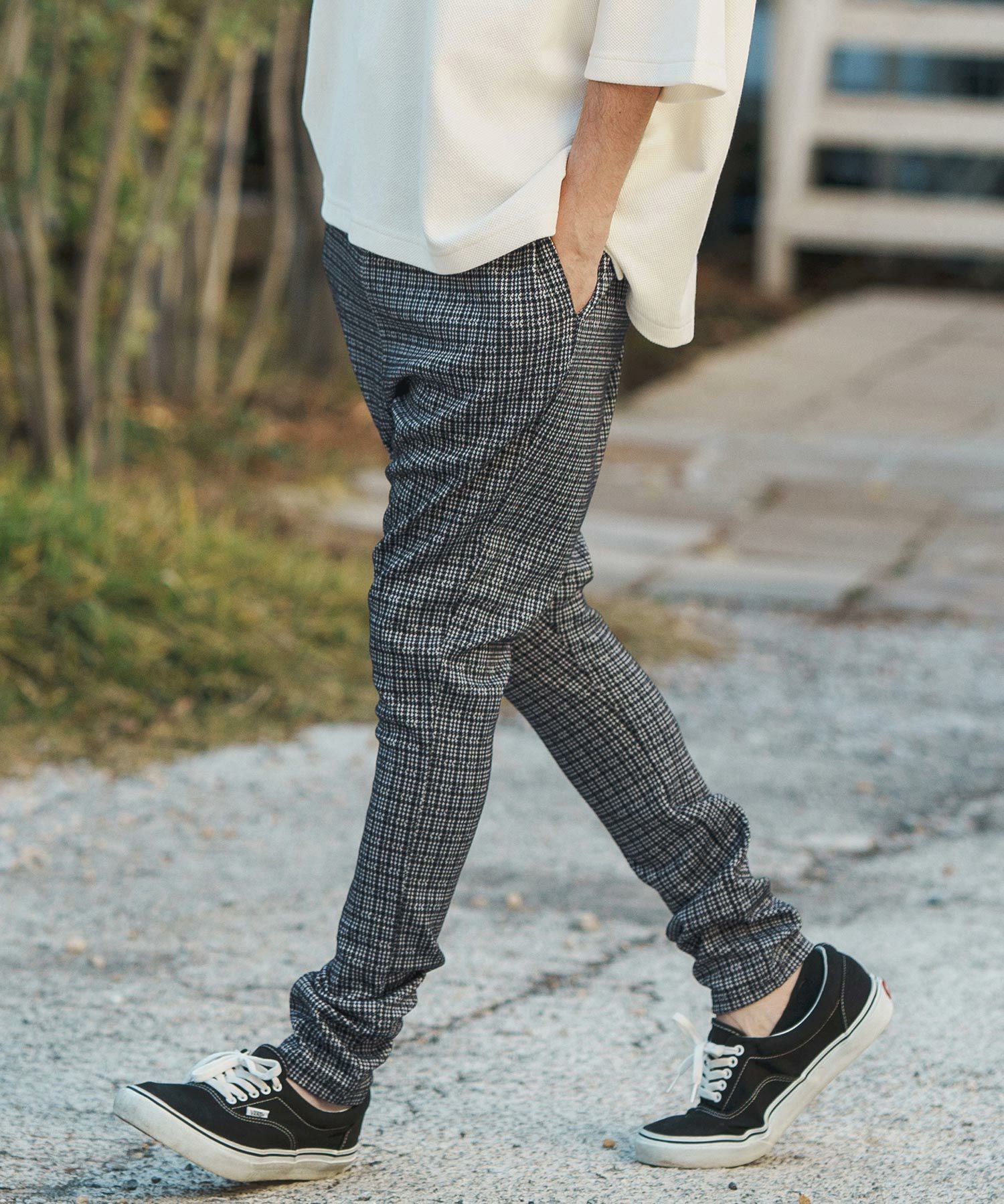 30%OFF【CAMBIO(カンビオ)】Plaid Jodhpurs Cut Pants ジョッパーズ