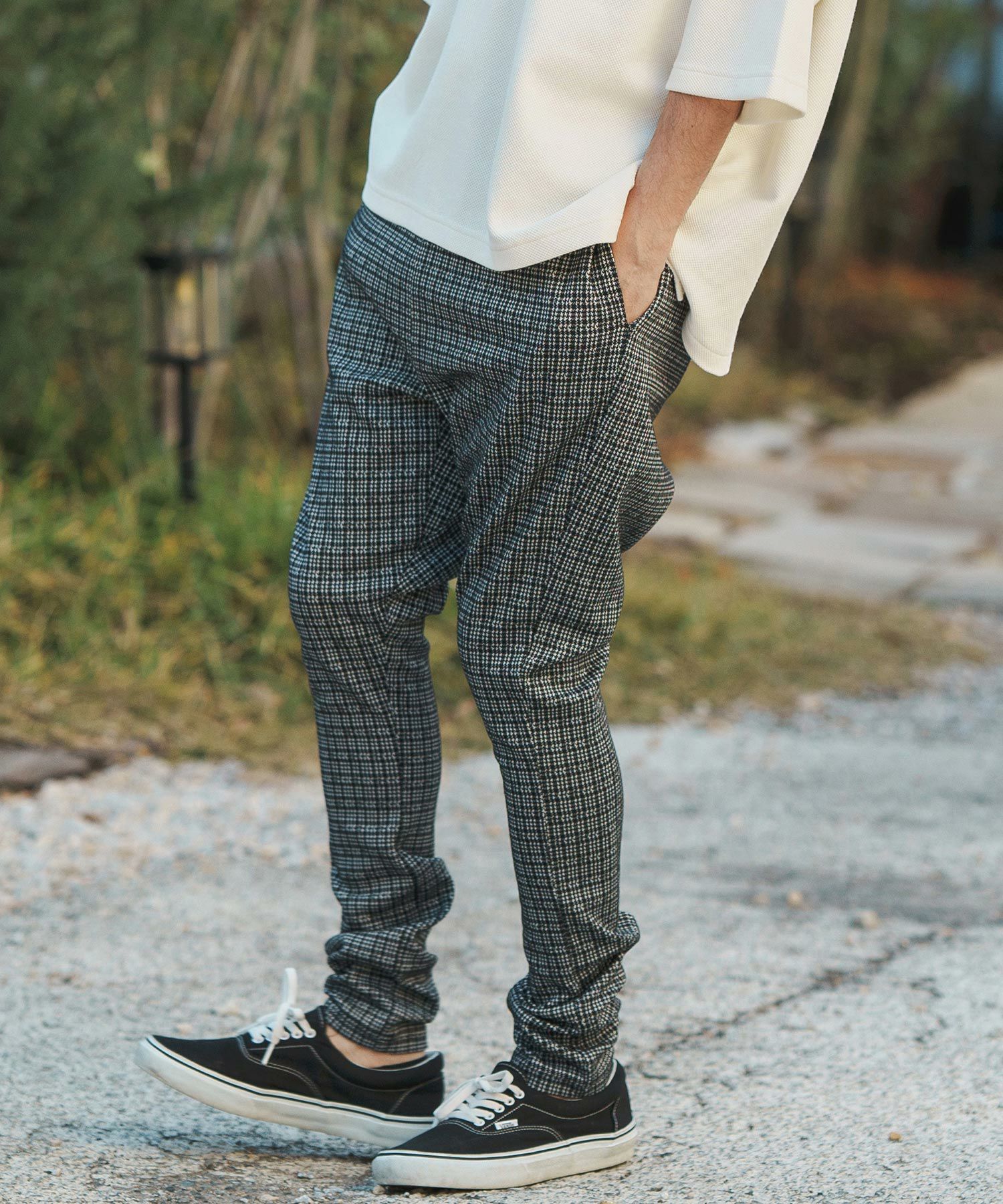 30%OFF【CAMBIO(カンビオ)】Plaid Jodhpurs Cut Pants ジョッパーズ
