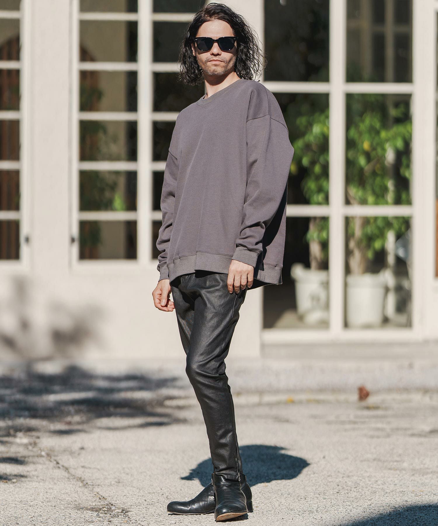 CAMBIO(カンビオ)】Hem Zip Coating Denim Pants デニムパンツ(S886cmb