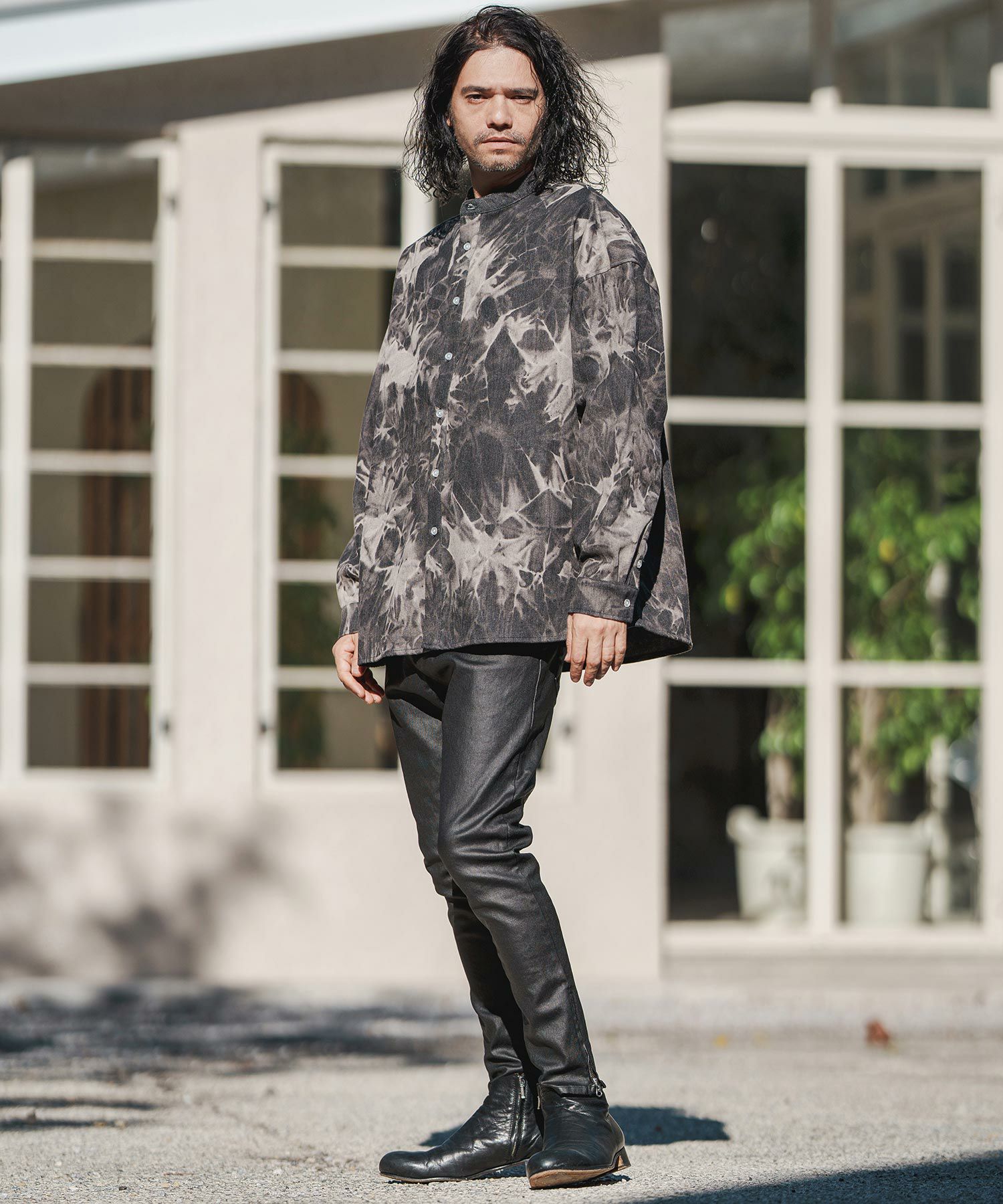 CAMBIO(カンビオ)】Hem Zip Coating Denim Pants デニムパンツ(S886cmb