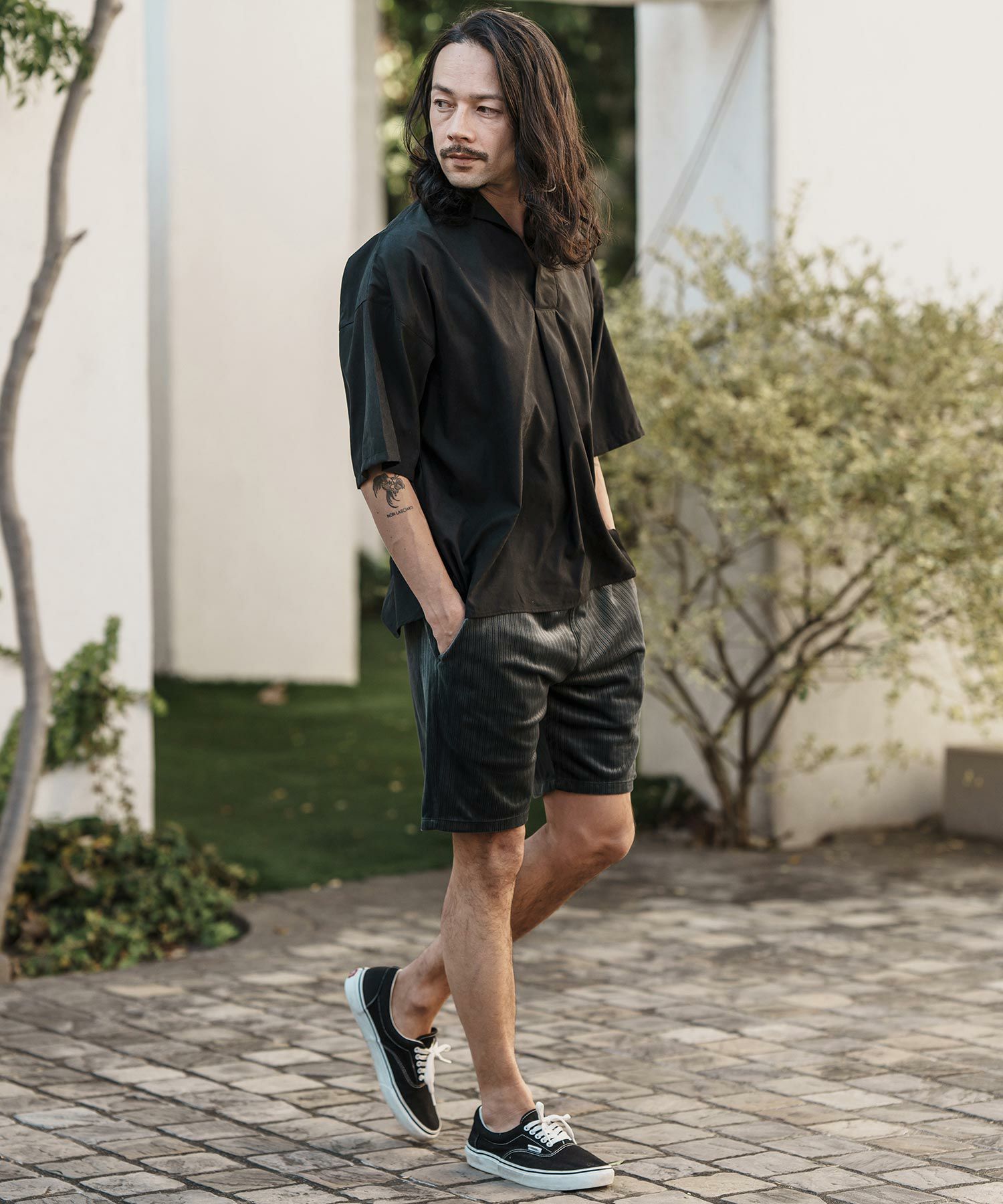 60%OFF【CAMBIO(カンビオ)】Stretch Random Stripe Short Pants
