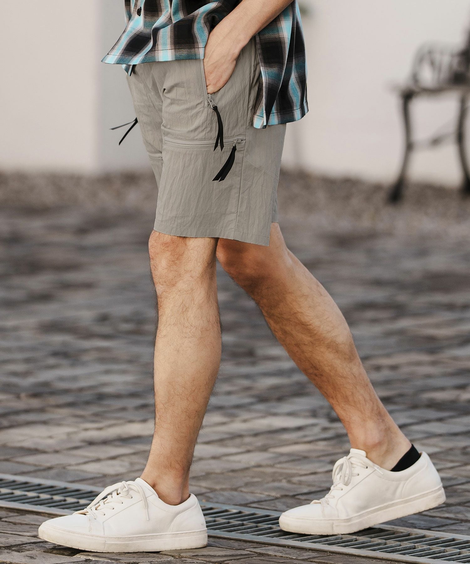 60%OFF【CAMBIO(カンビオ)】 Cotton Nylon Ripstop Short Pants