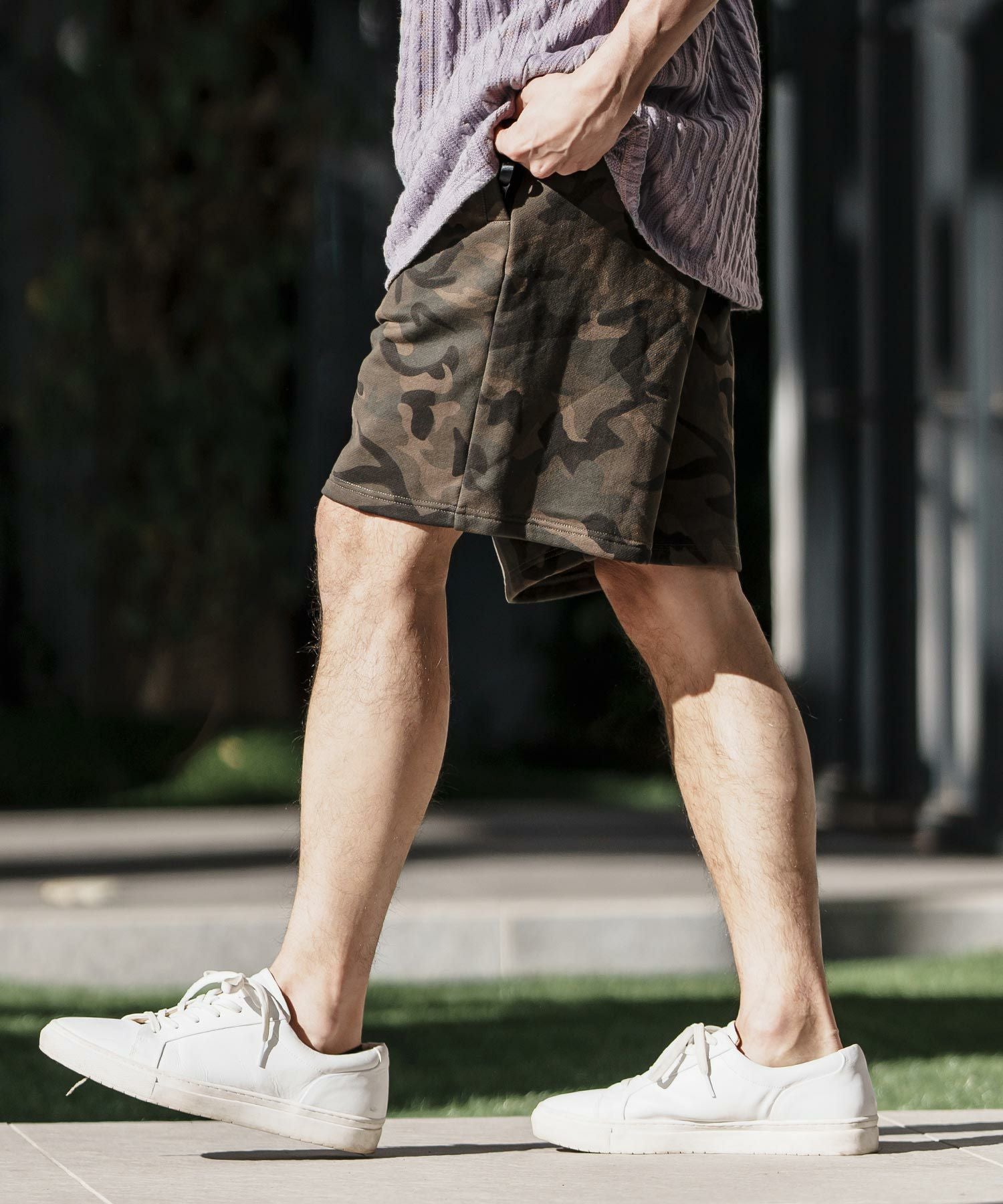 30%OFF【CAMBIO(カンビオ)】Camouflage Sweat Short Pants ショート
