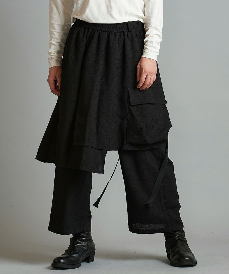60%OFF【NO ID.(ノーアイディー)】ﾗｯﾌﾟｽｶｰﾄﾊﾞｷﾞｰﾄﾗｳｻﾞｰｽﾞ パンツ