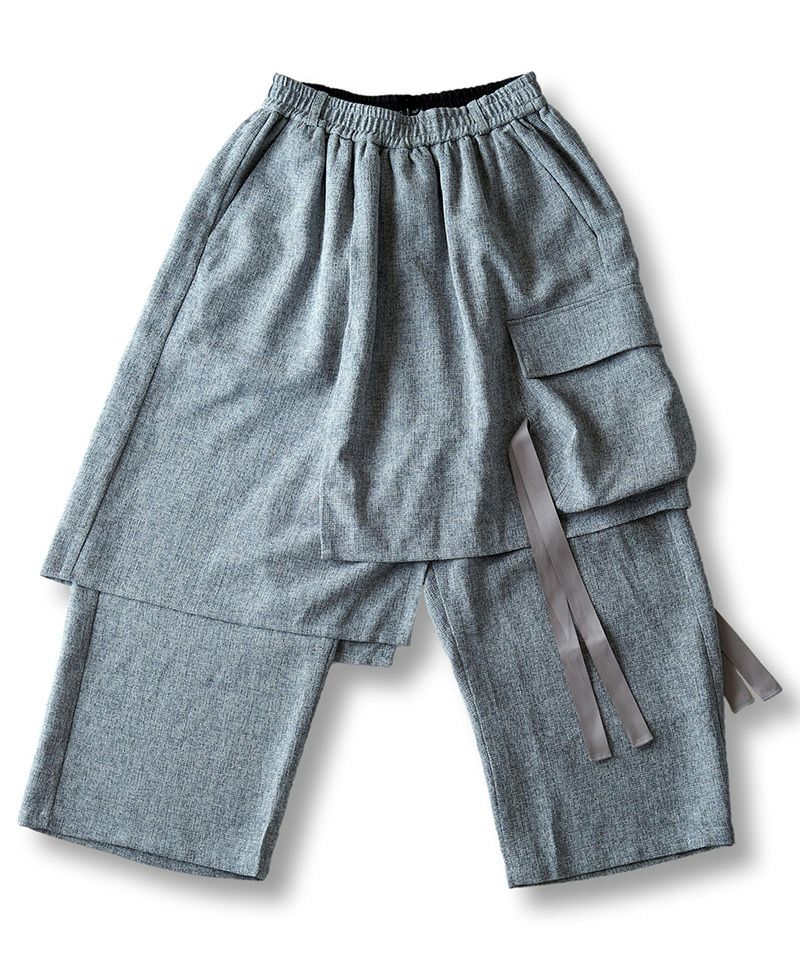 60%OFF【NO ID.(ノーアイディー)】ﾗｯﾌﾟｽｶｰﾄﾊﾞｷﾞｰﾄﾗｳｻﾞｰｽﾞ パンツ