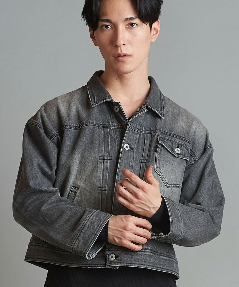 70%OFF【NO ID.(ノーアイディー)】USED加工BIGﾃﾞﾆﾑﾌﾞﾙｿﾞﾝ(854777-686B
