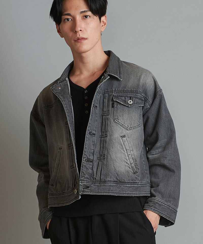 70%OFF【NO ID.(ノーアイディー)】USED加工BIGﾃﾞﾆﾑﾌﾞﾙｿﾞﾝ(854777-686B