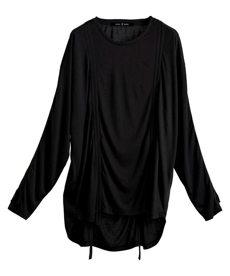 50%OFF【NO ID.(ノーアイディー)】ﾄﾞﾛｰｽﾄﾘﾝｸﾞｽﾗｳﾝﾄﾞBIG-T カットソー