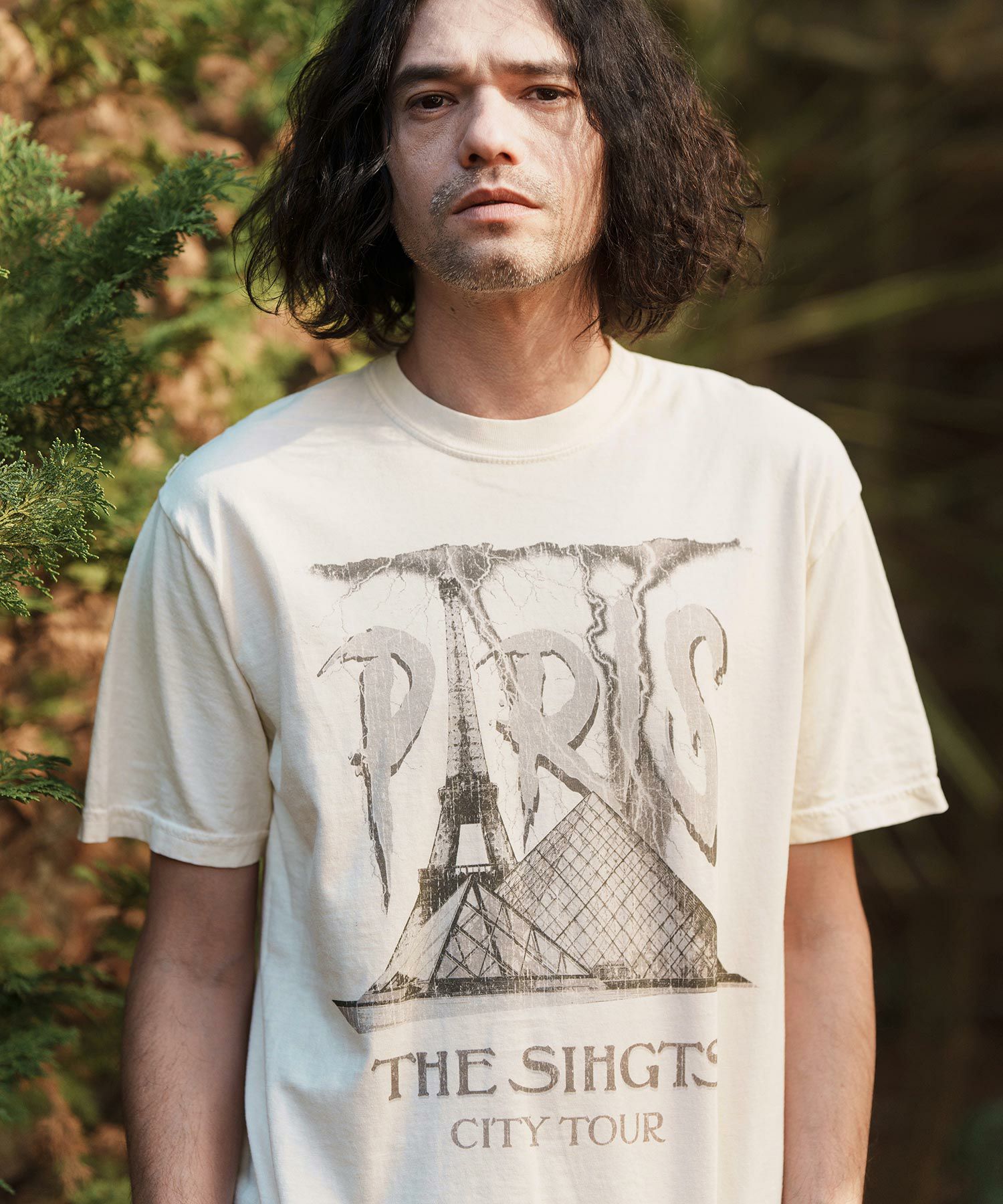 50%OFF【CAMBIO(カンビオ)】ヴィンテージロックT風スーベニアTシャツ