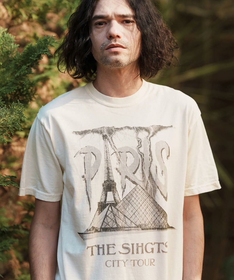 50%OFF【CAMBIO(カンビオ)】ヴィンテージロックT風スーベニアTシャツ 