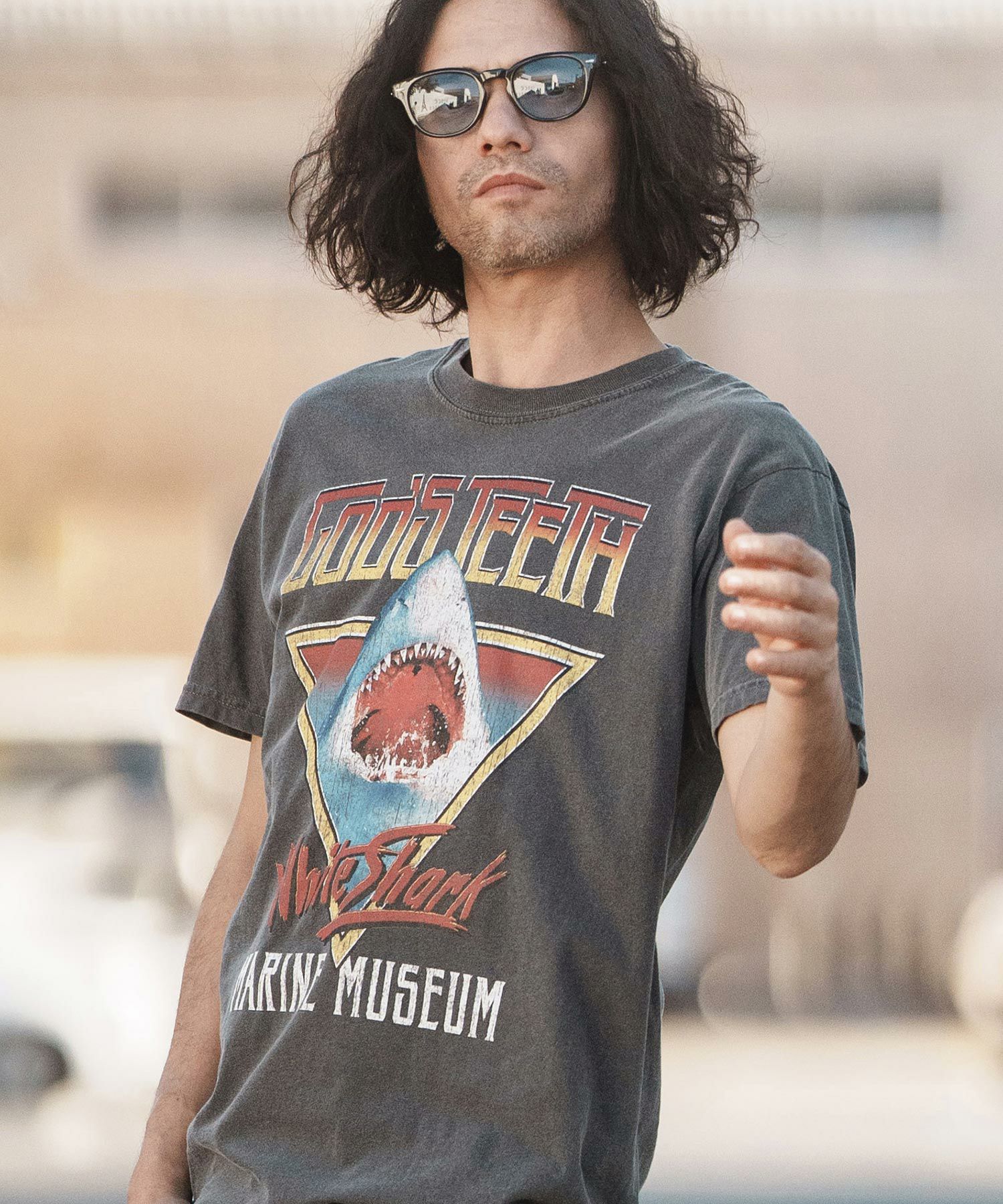 50%OFF【CAMBIO(カンビオ)】 ヴィンテージロックT風カレッジTシャツ