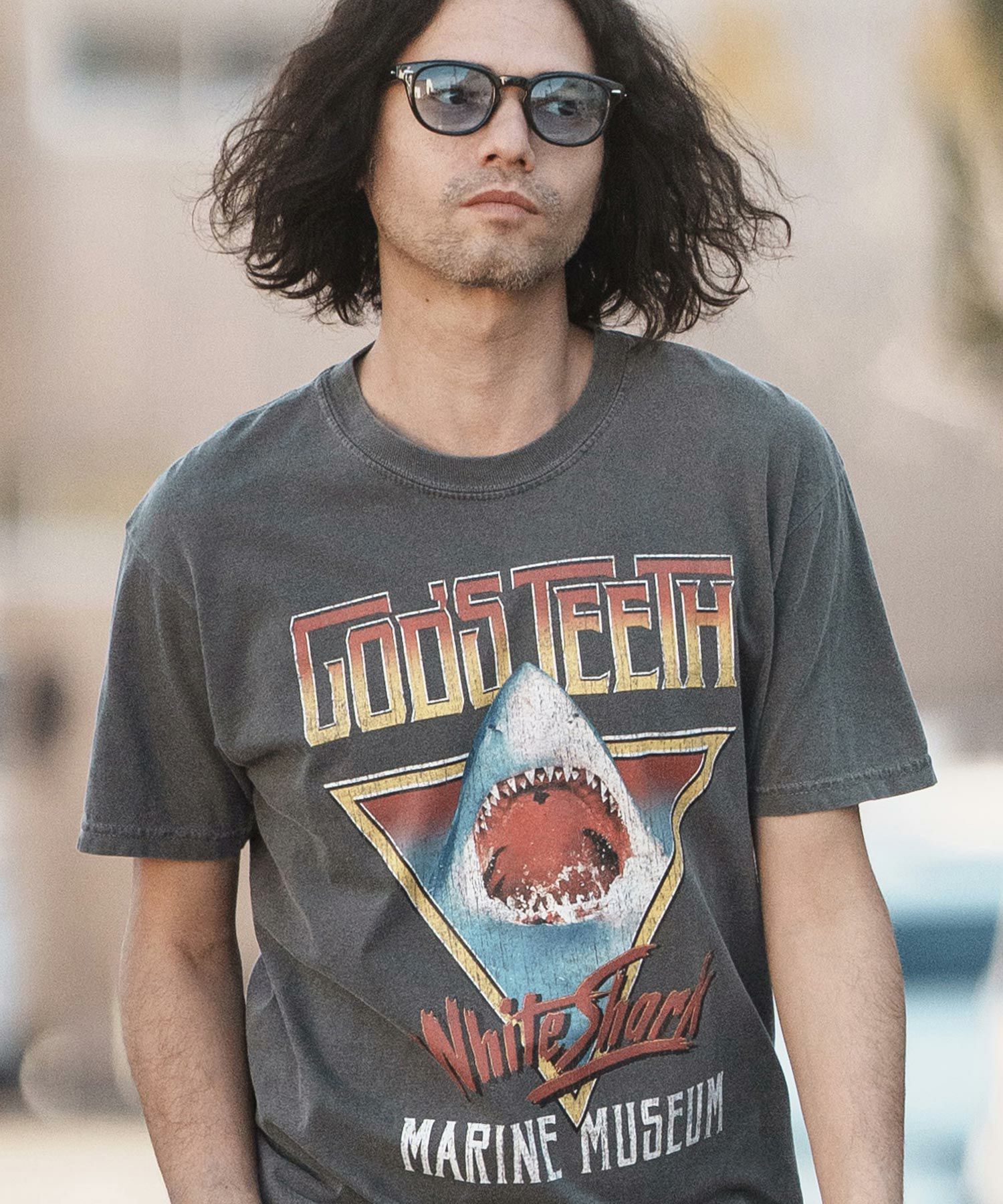 50%OFF【CAMBIO(カンビオ)】 ヴィンテージロックT風カレッジTシャツ