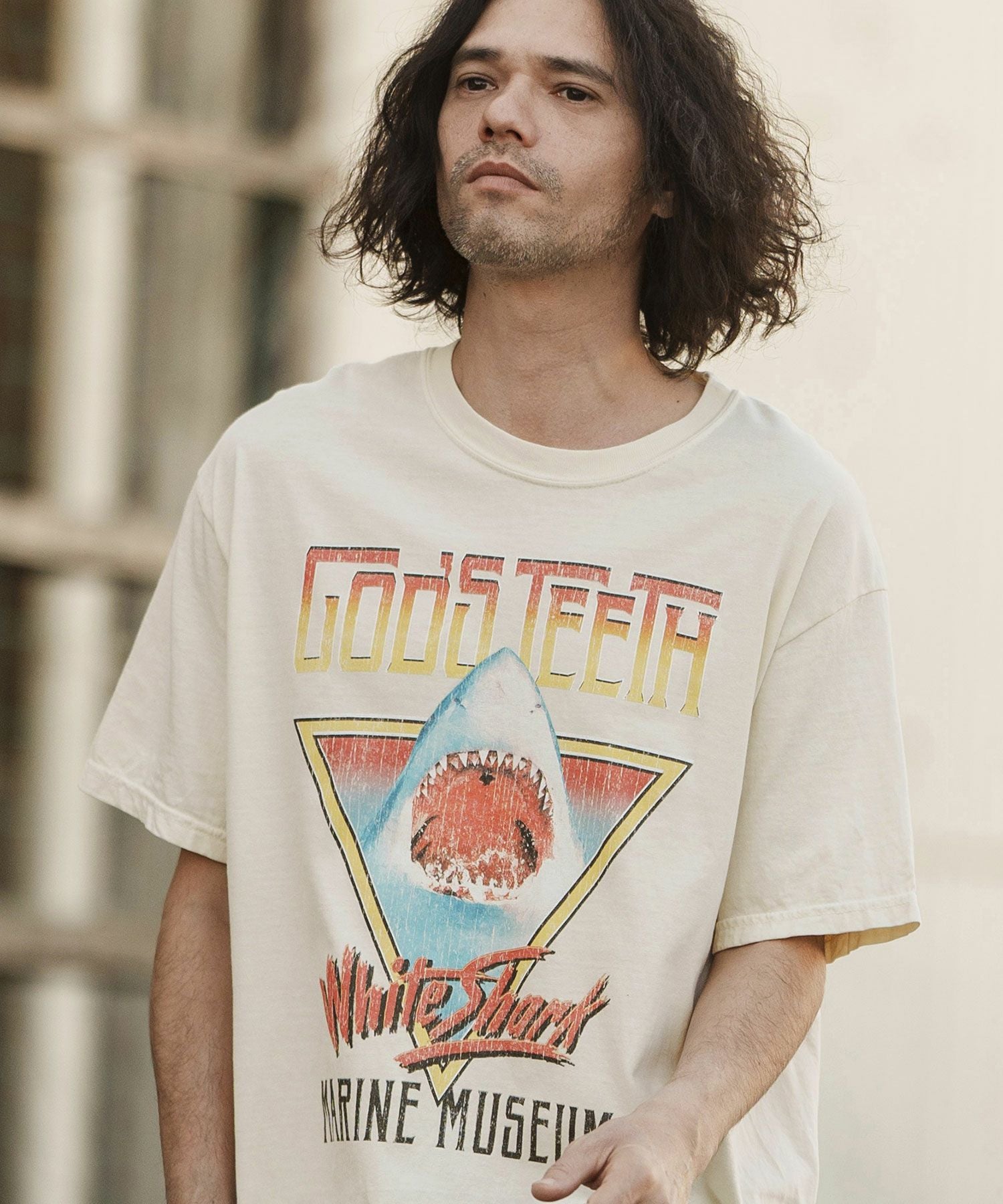 ロックTシャツ　ヴィンテージカタログ 50%OFF【CAMBIO(カンビオ)】 ヴィンテージロックT風カレッジTシャツ
