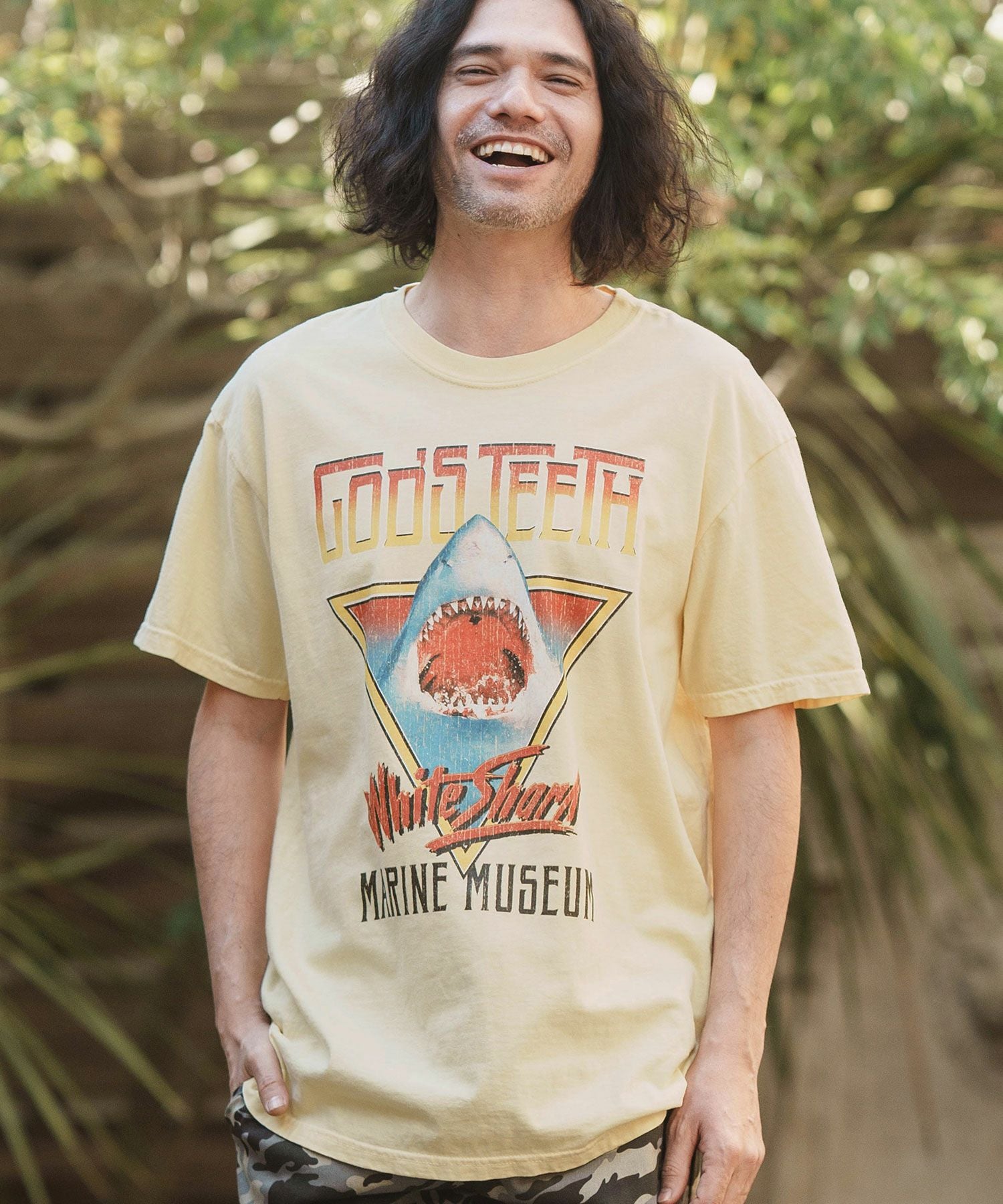 50%OFF【CAMBIO(カンビオ)】 ヴィンテージロックT風カレッジTシャツ