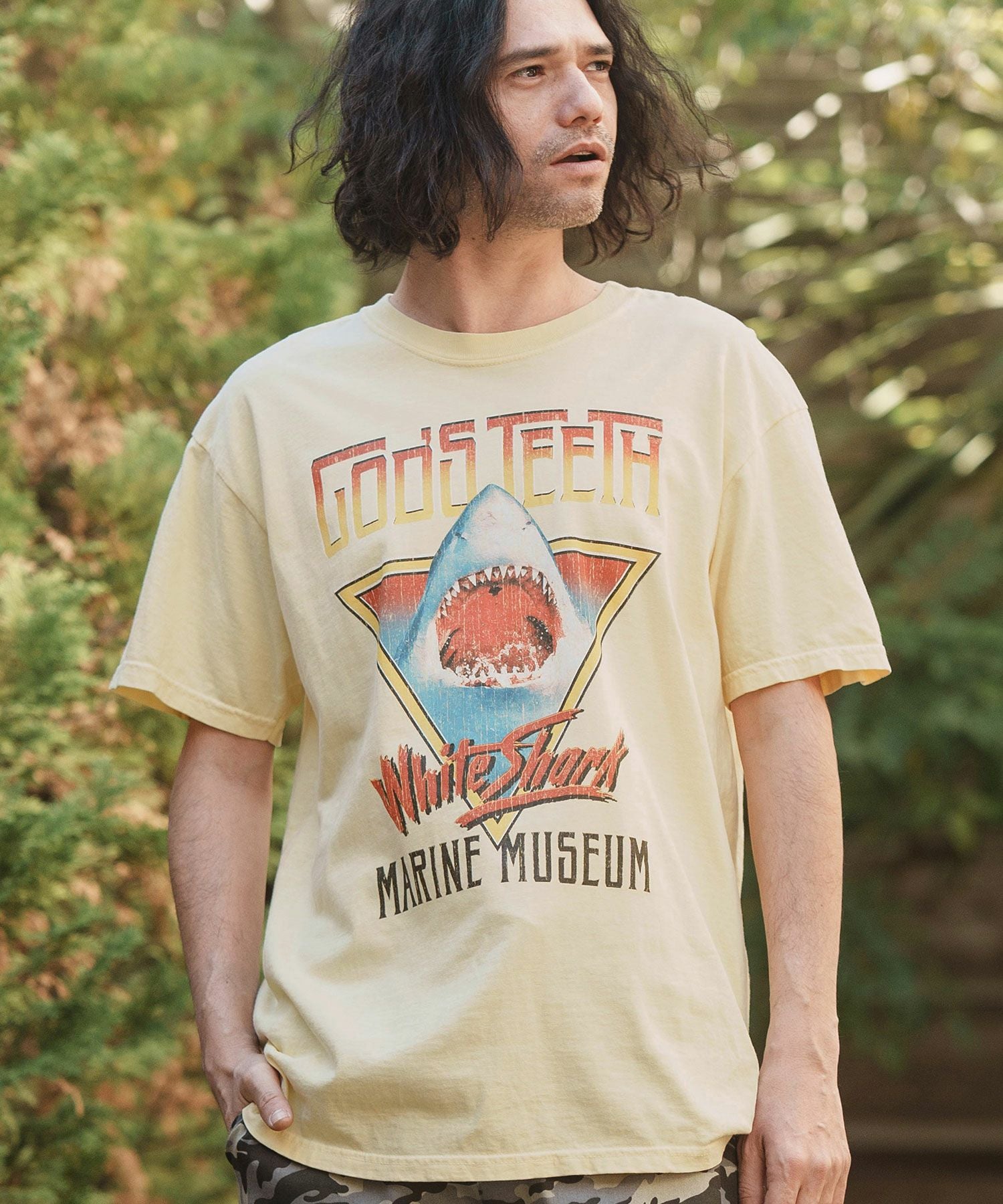 50%OFF【CAMBIO(カンビオ)】 ヴィンテージロックT風カレッジTシャツ