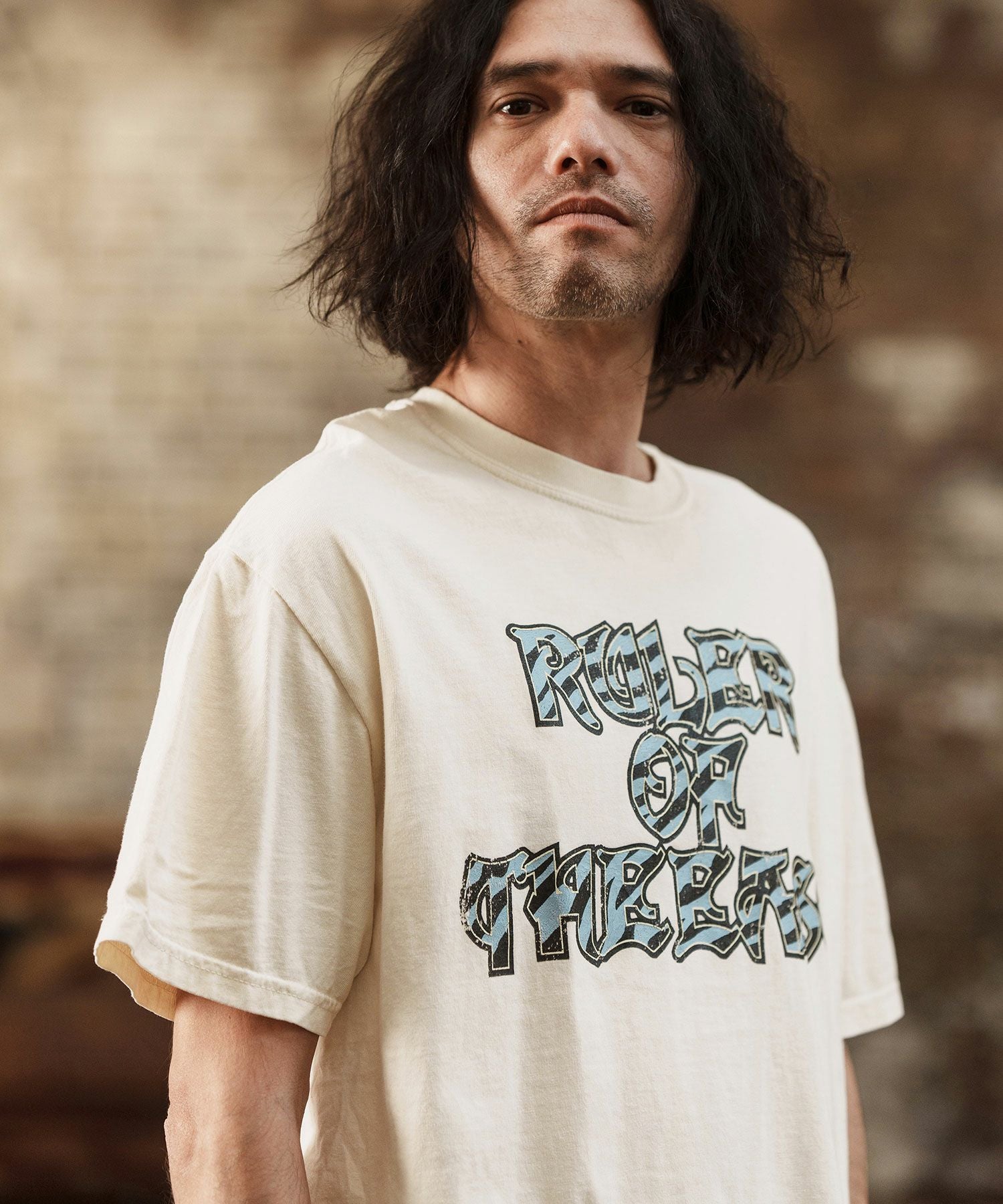 50%OFF【CAMBIO(カンビオ)】ヴィンテージロックT風アニマルTシャツ