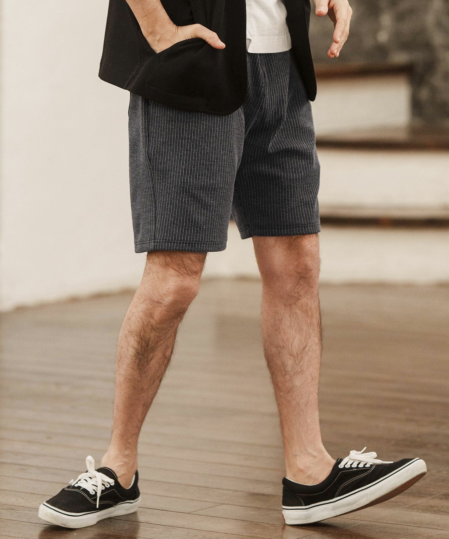 60%OFF【CAMBIO(カンビオ)】Stripe Jacquard Slim Short Pants