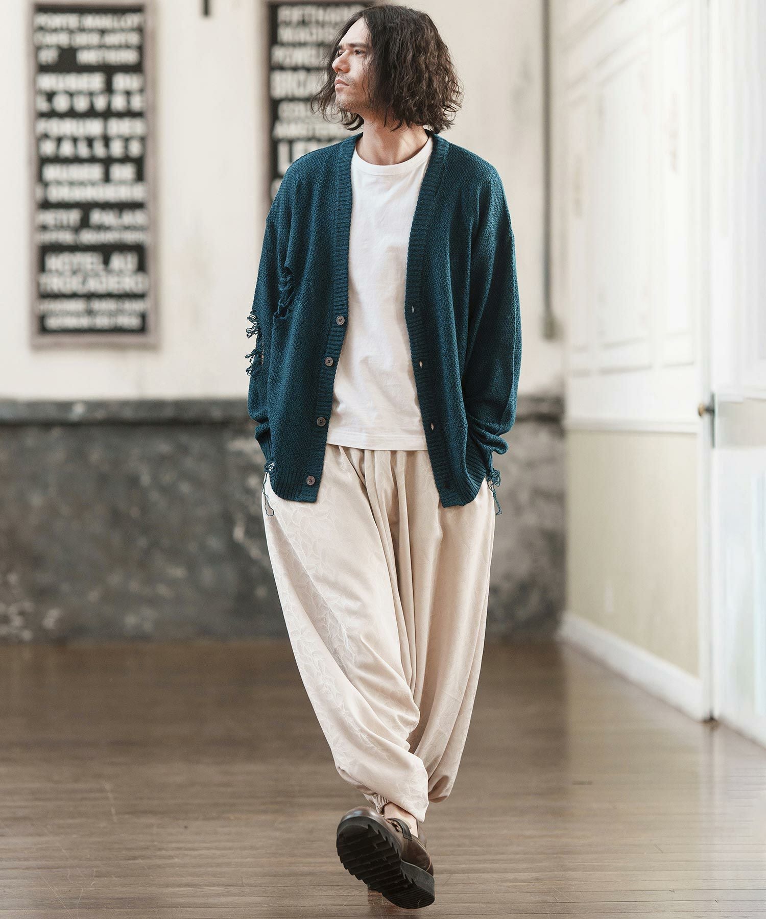 60%OFF【CAMBIO(カンビオ)】メランジダメージカーディガン | CAMBIO