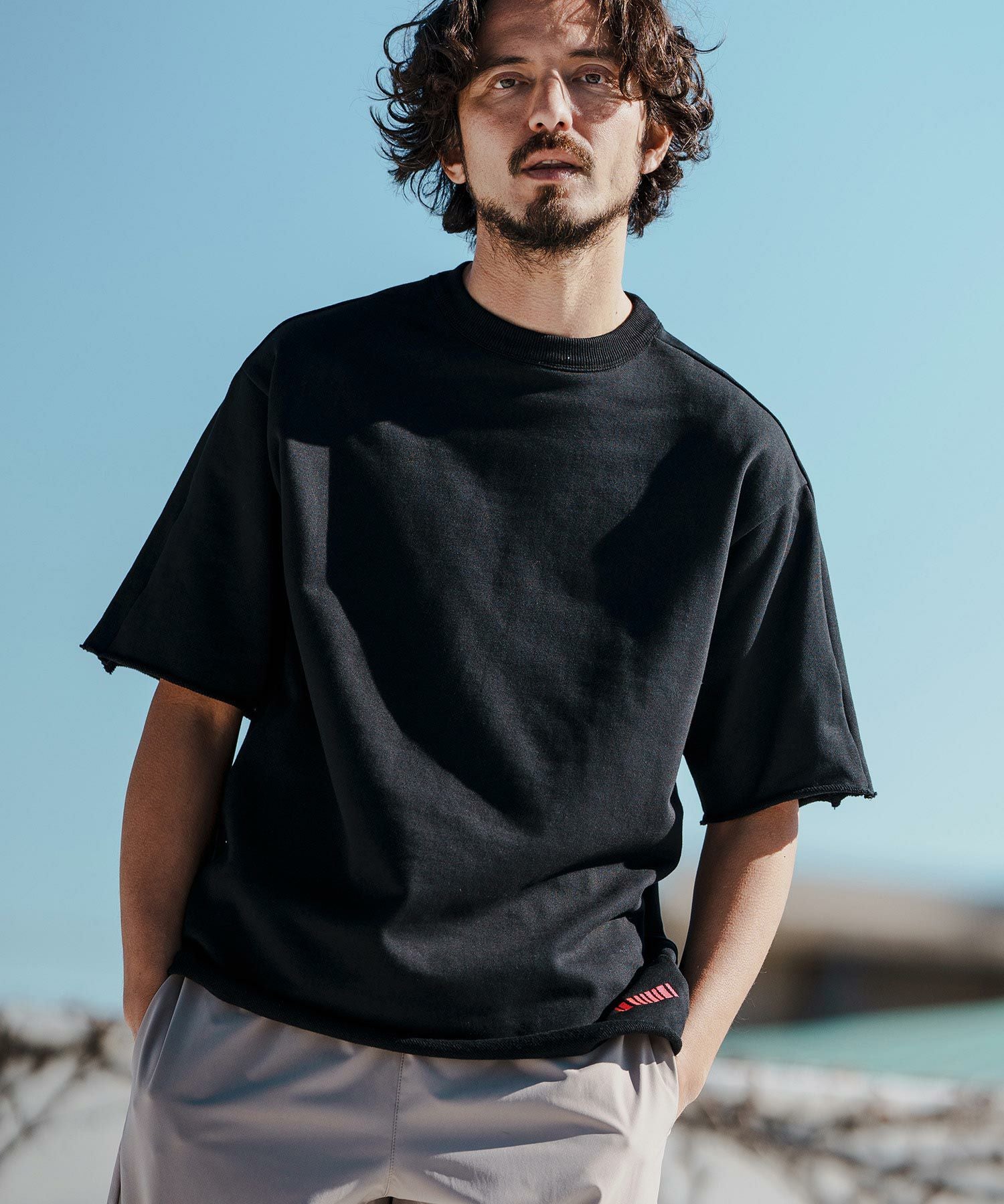 50%OFF【felkod(フィルコッド)】Cut Off Sweat Short Sleeve Cut sew