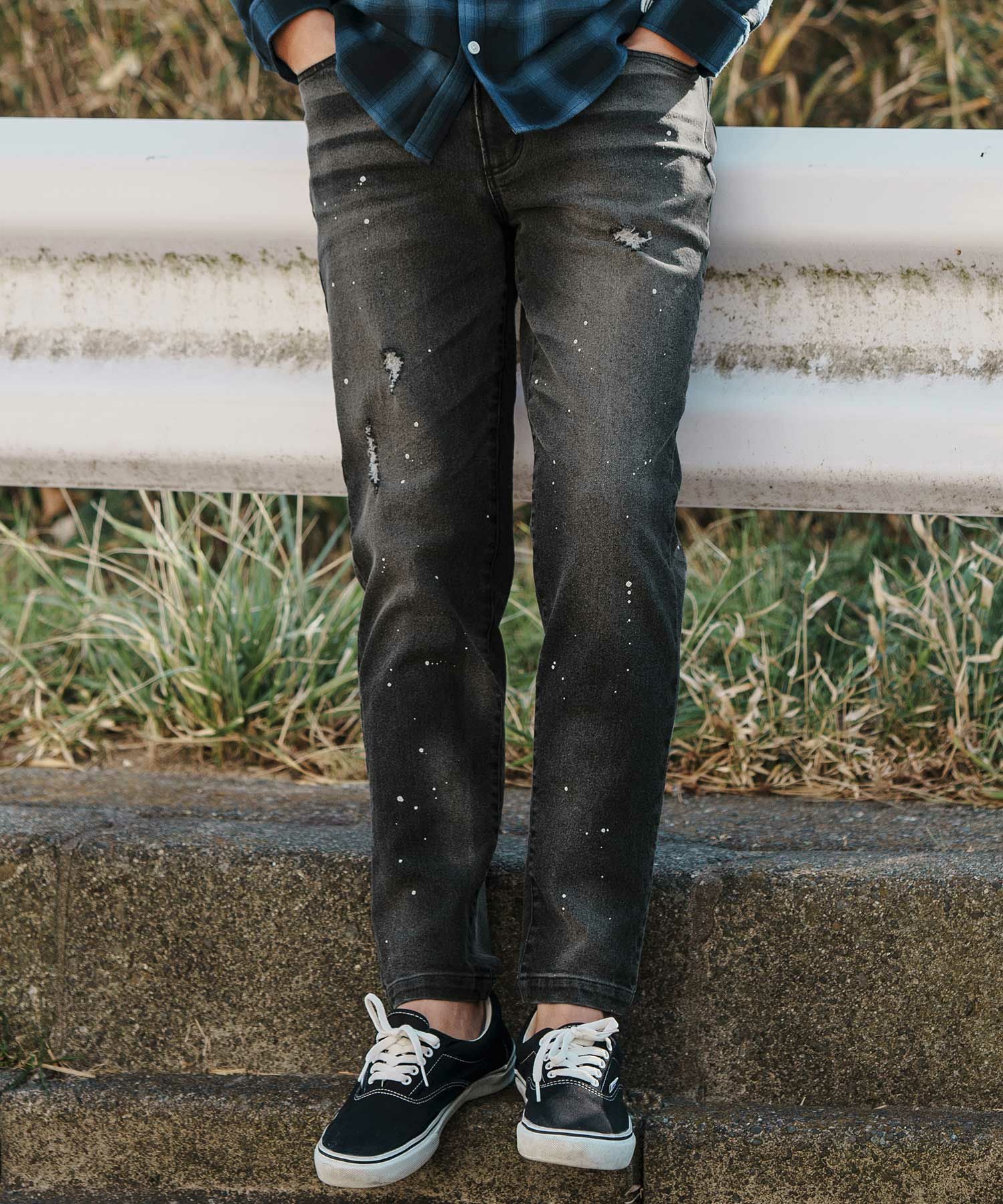 60%OFF【felkod(フィルコッド)】Distressed Stretch Skinny Denim