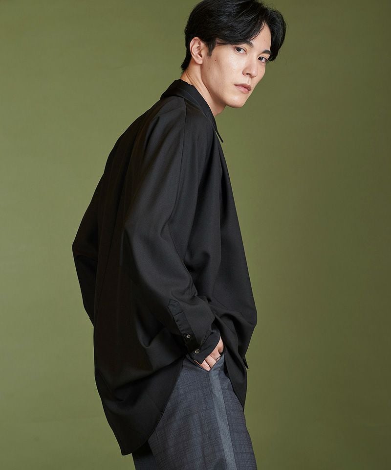 【anonenone】無理矢理ネクタイブラウス(ブラック) 60%OFF【NO ID.(ノーアイディー)】ﾈｸﾀｲ付ﾈｯｸｷﾞｬｻﾞｰBIG-SH シャツ