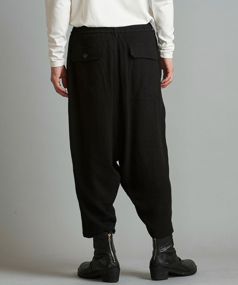 NO ID. ブラック サルエルパンツ サイズ2 NO ID. BLACK / サルエルカーゴトラウザーズパンツ 2 ブラック O-26-04