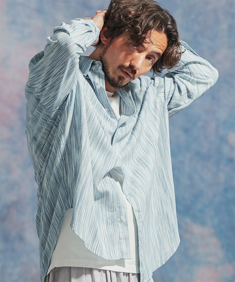 50%OFF【Jih Nunc(ジーヌンク)】コットンリネンランダムストライプ