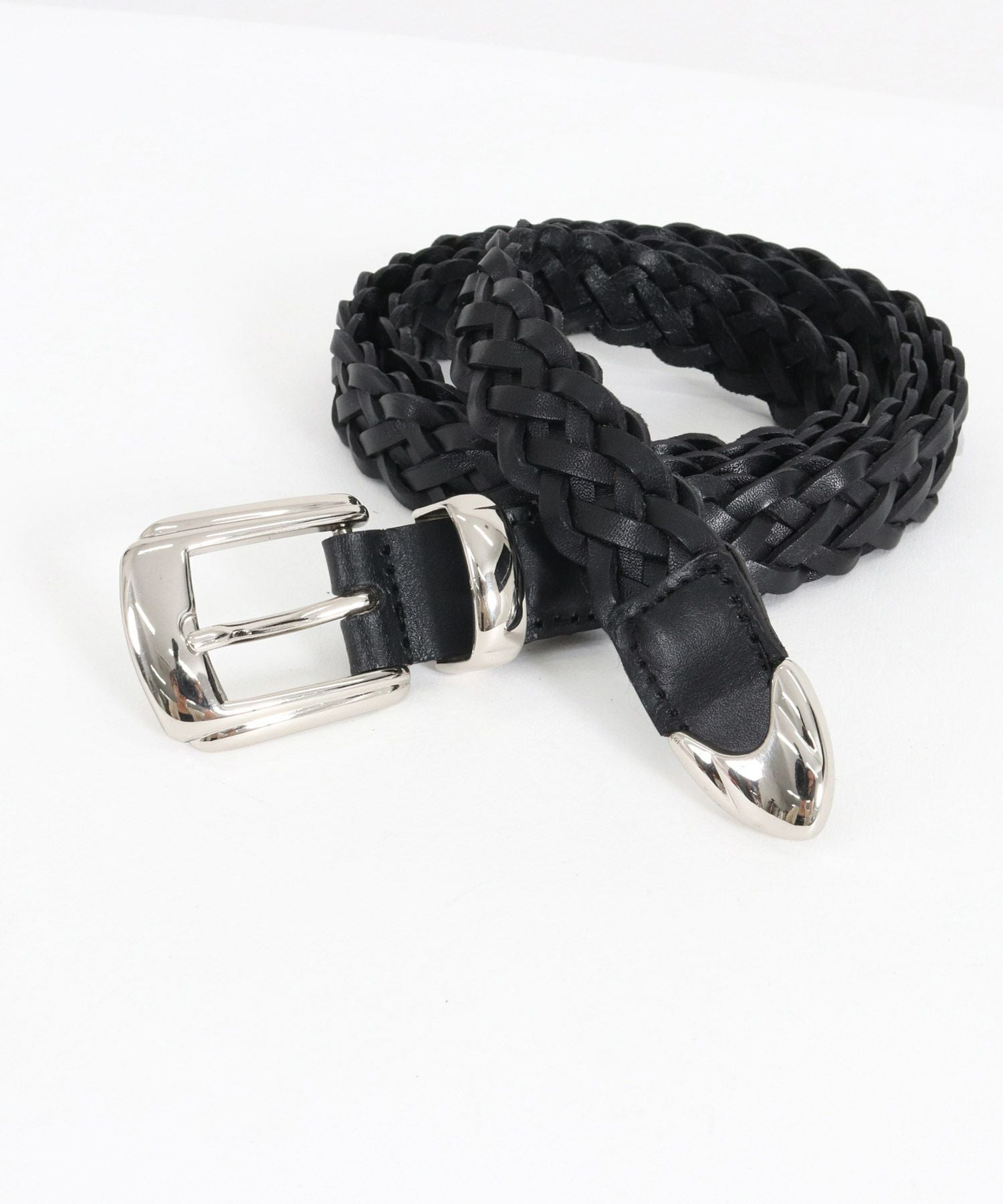 ADAM PATEK(アダムパテック)】braided leather belt ベルト(AP2419004