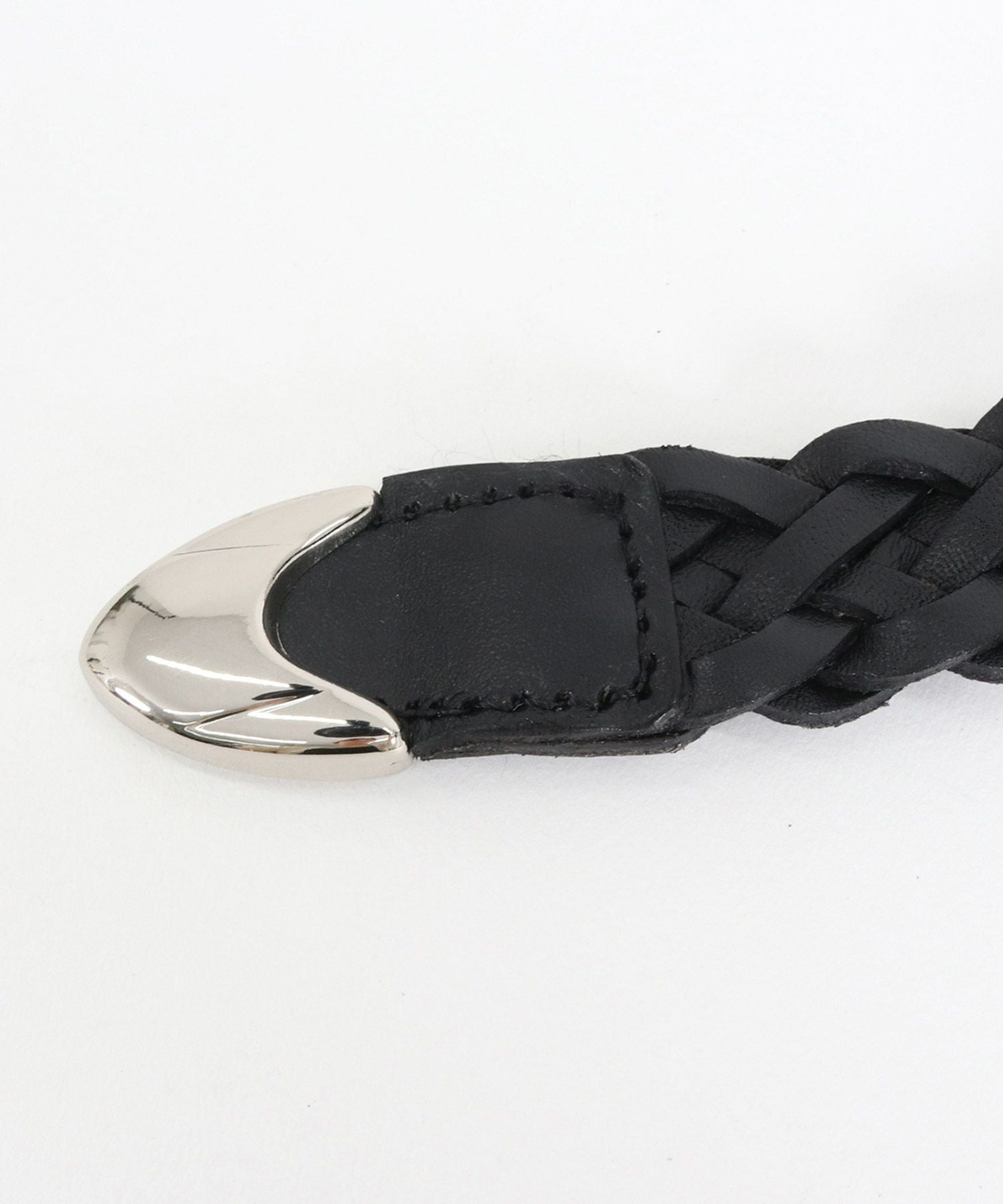 【美品】ADAM PATEK 編み込みブラックベルト ADAM PATEK（アダムパテック） ベルト ADAMPATEK/braided leather belt