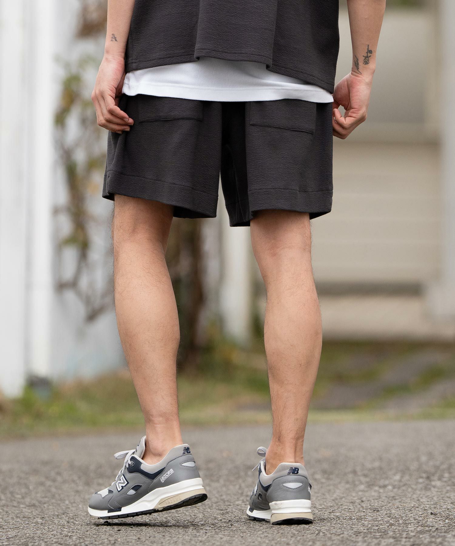 30%OFF【CAMBIO(カンビオ)】シアサッカーイージーショートパンツ(CMB