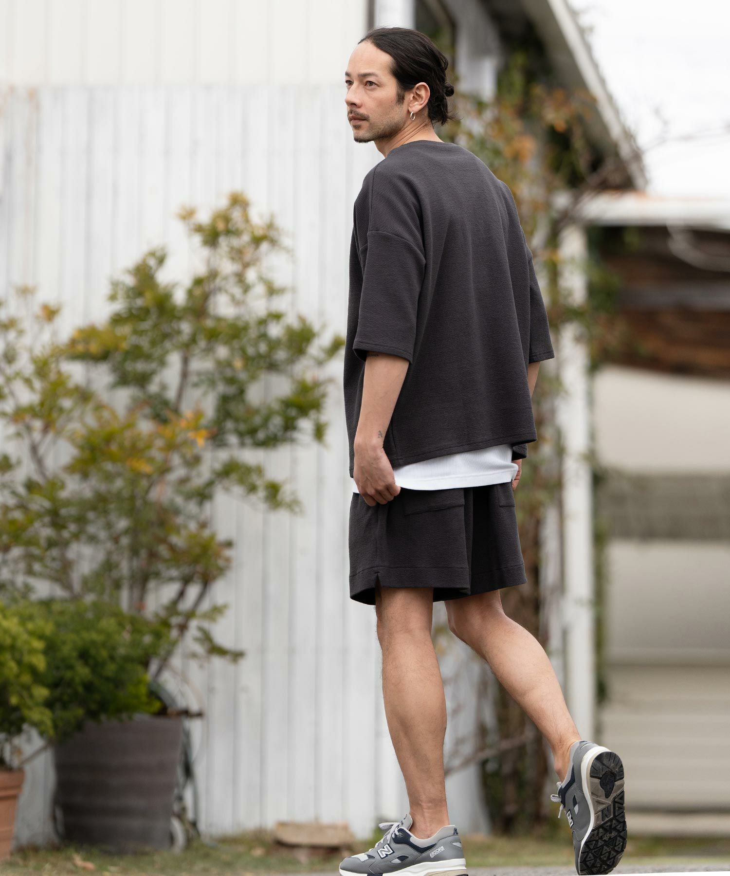 30%OFF【CAMBIO(カンビオ)】シアサッカーイージーショートパンツ(CMB