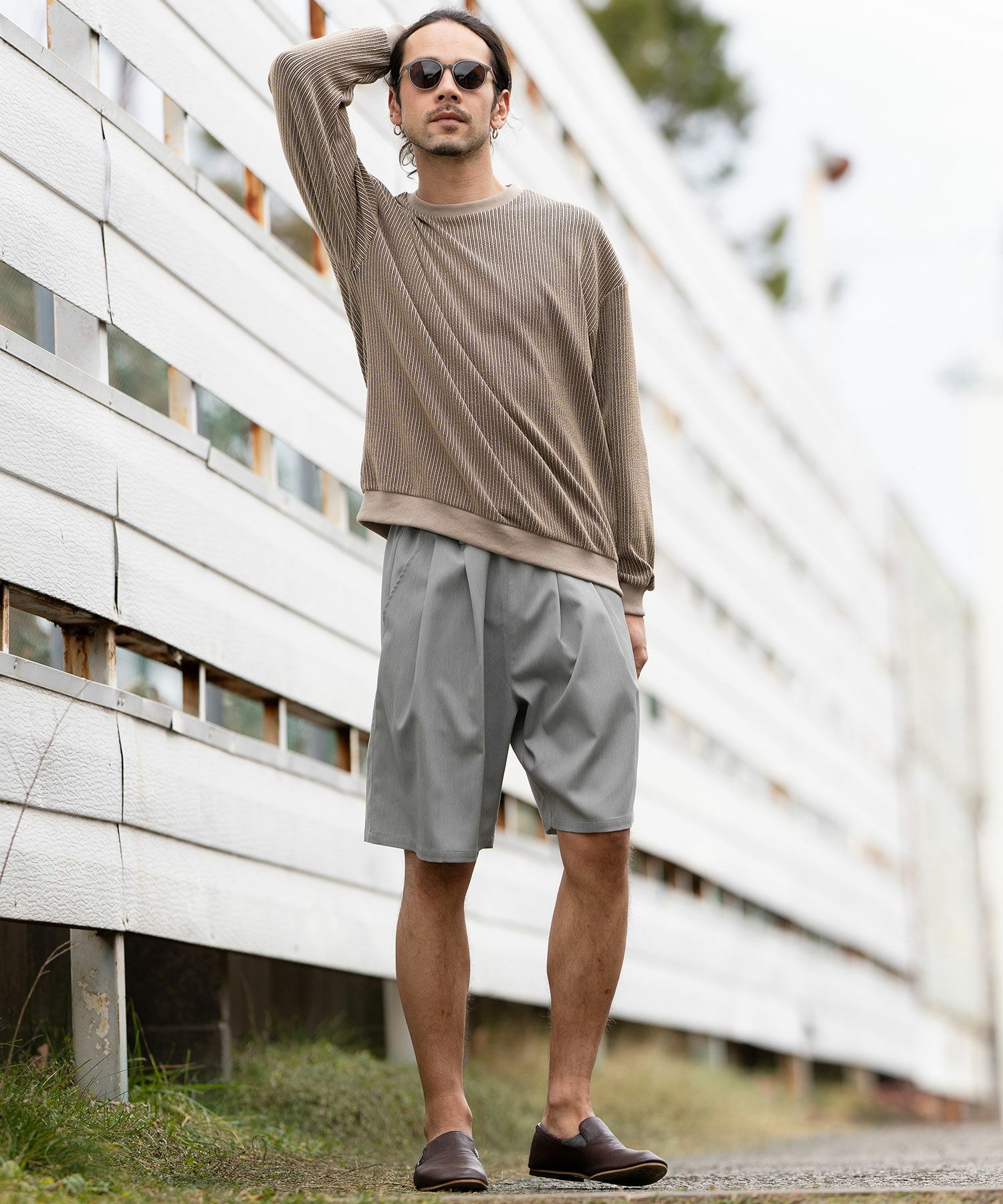 50%OFF【CAMBIO(カンビオ)】Minimal Tuck short Pants ショートパンツ