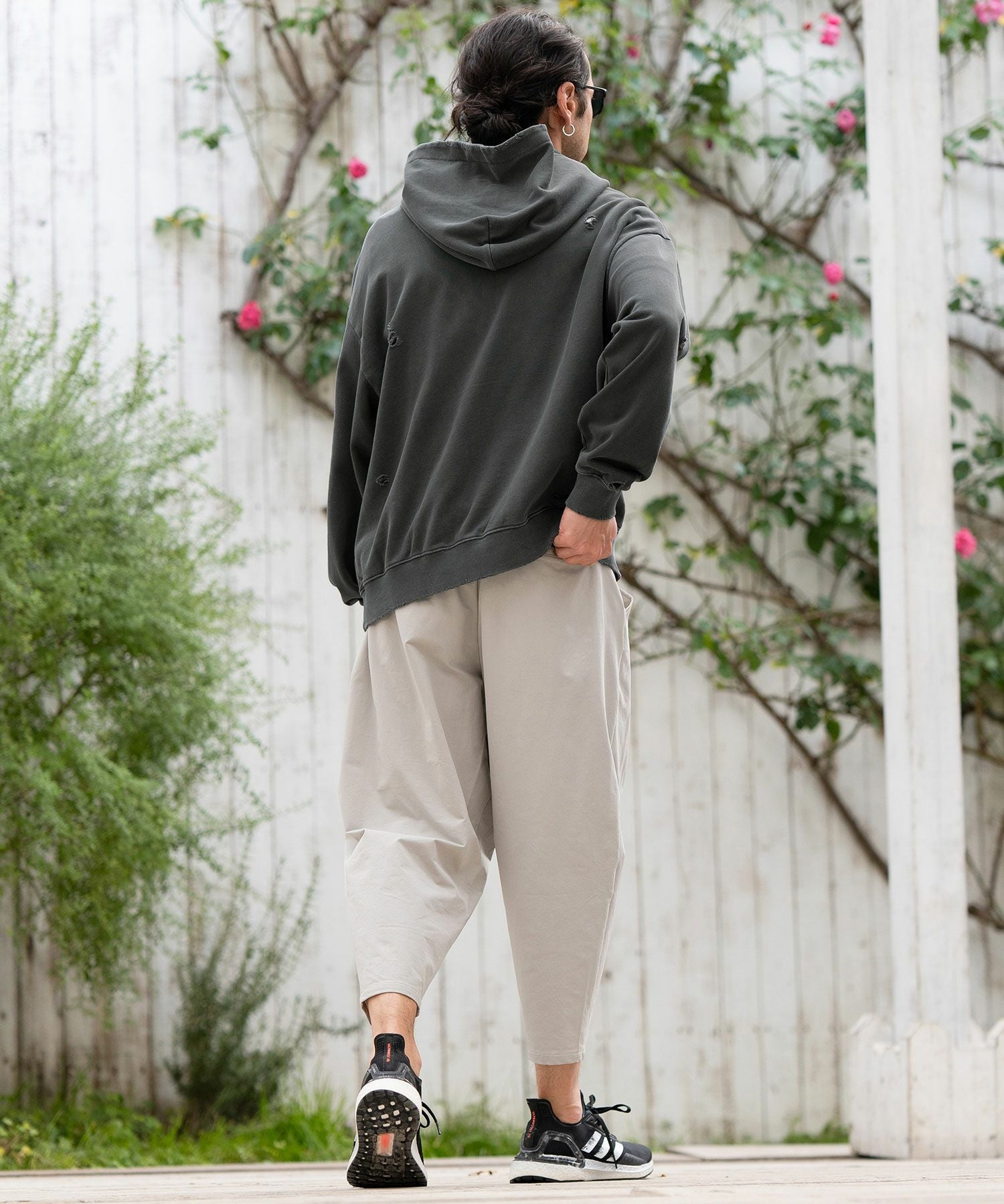 60%OFF【CAMBIO(カンビオ)】裏毛製品染めダメージプルパーカー