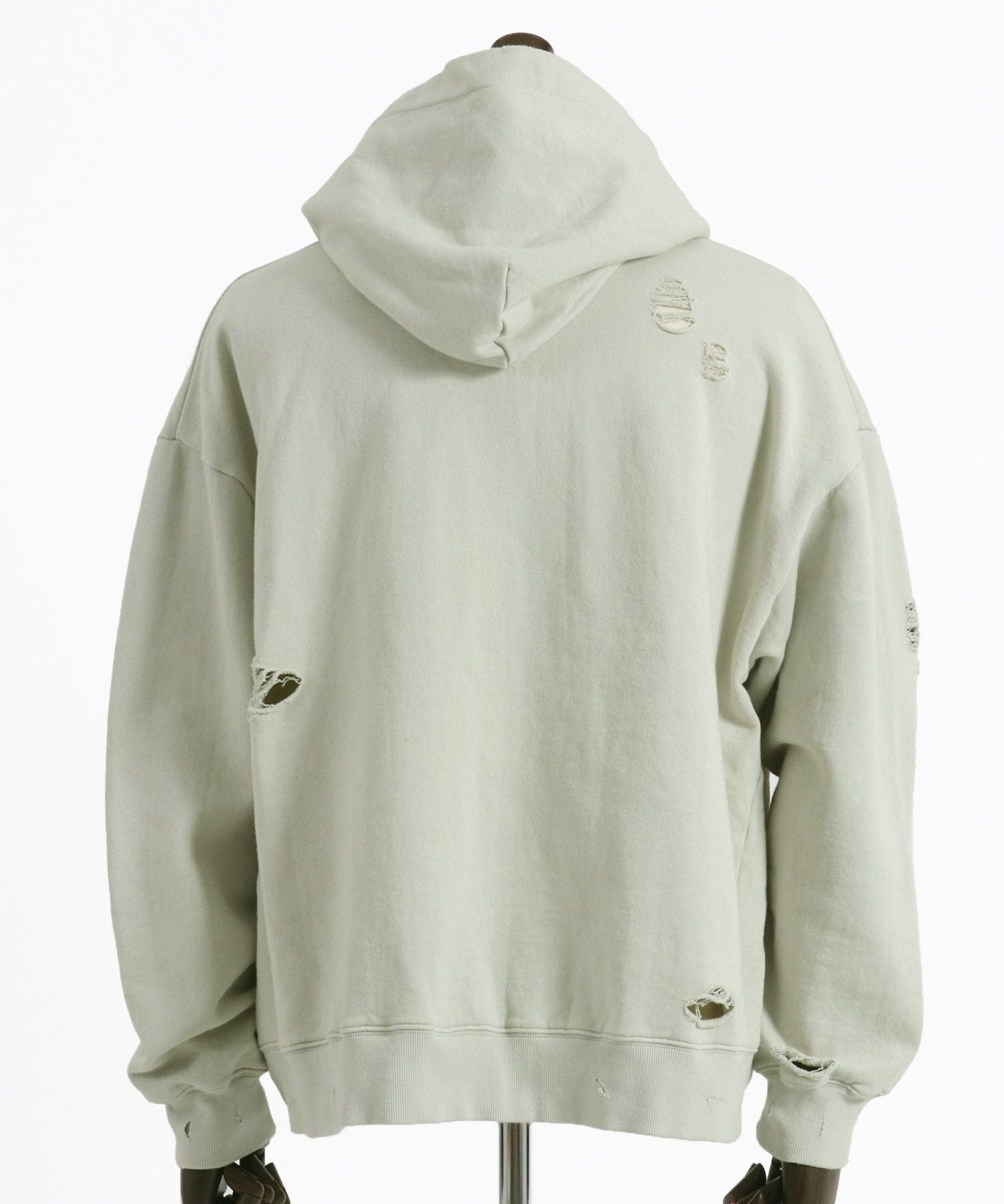 70%OFF【CAMBIO(カンビオ)】裏毛製品染めダメージプルパーカー