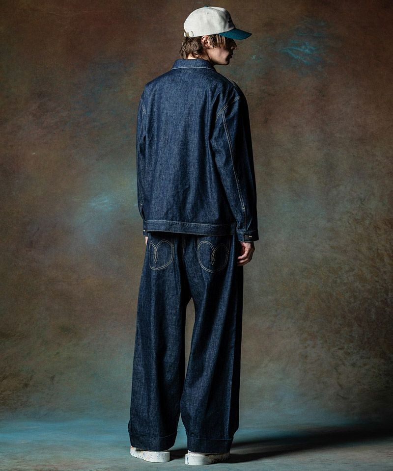 glamb(グラム)】Crease Stitch Denim クリースステッチデニム パンツ