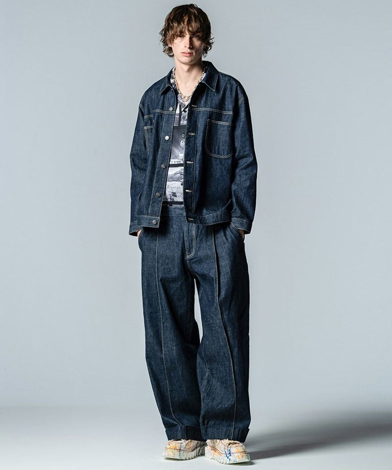 glamb(グラム)】Crease Stitch Denim クリースステッチデニム パンツ