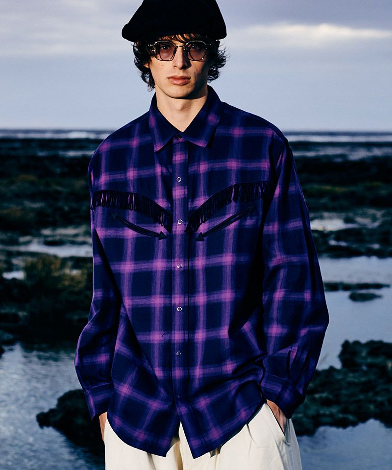 30%OFF【glamb(グラム)】Western Check Shirt ウエスタンチェック