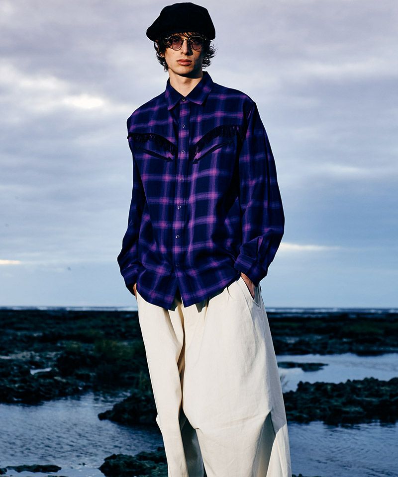 30%OFF【glamb(グラム)】Western Check Shirt ウエスタンチェック