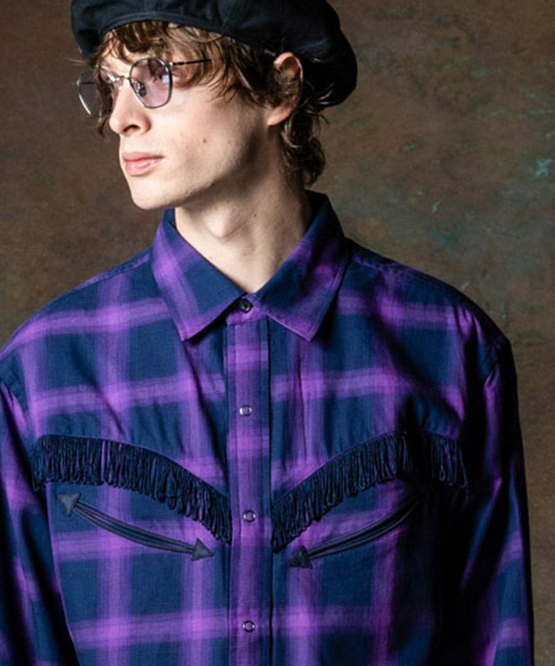30%OFF【glamb(グラム)】Western Check Shirt ウエスタンチェック